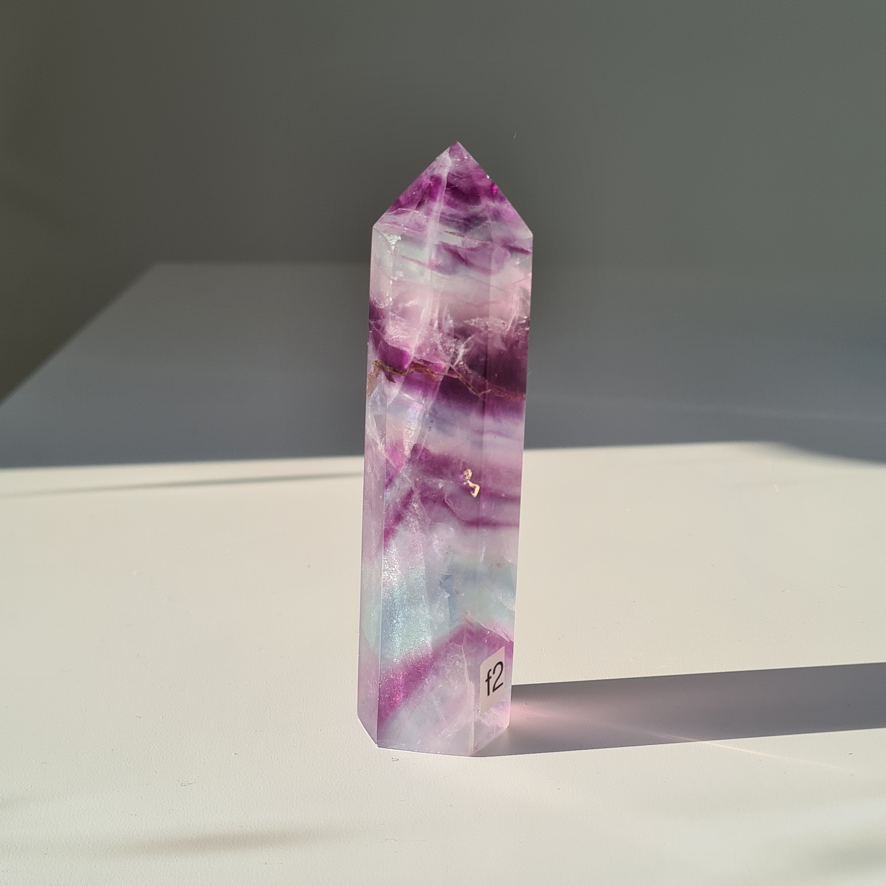 Dreamland Fluorite | f2 | 227 g | 12 cm tall | Slightly tilted to the side