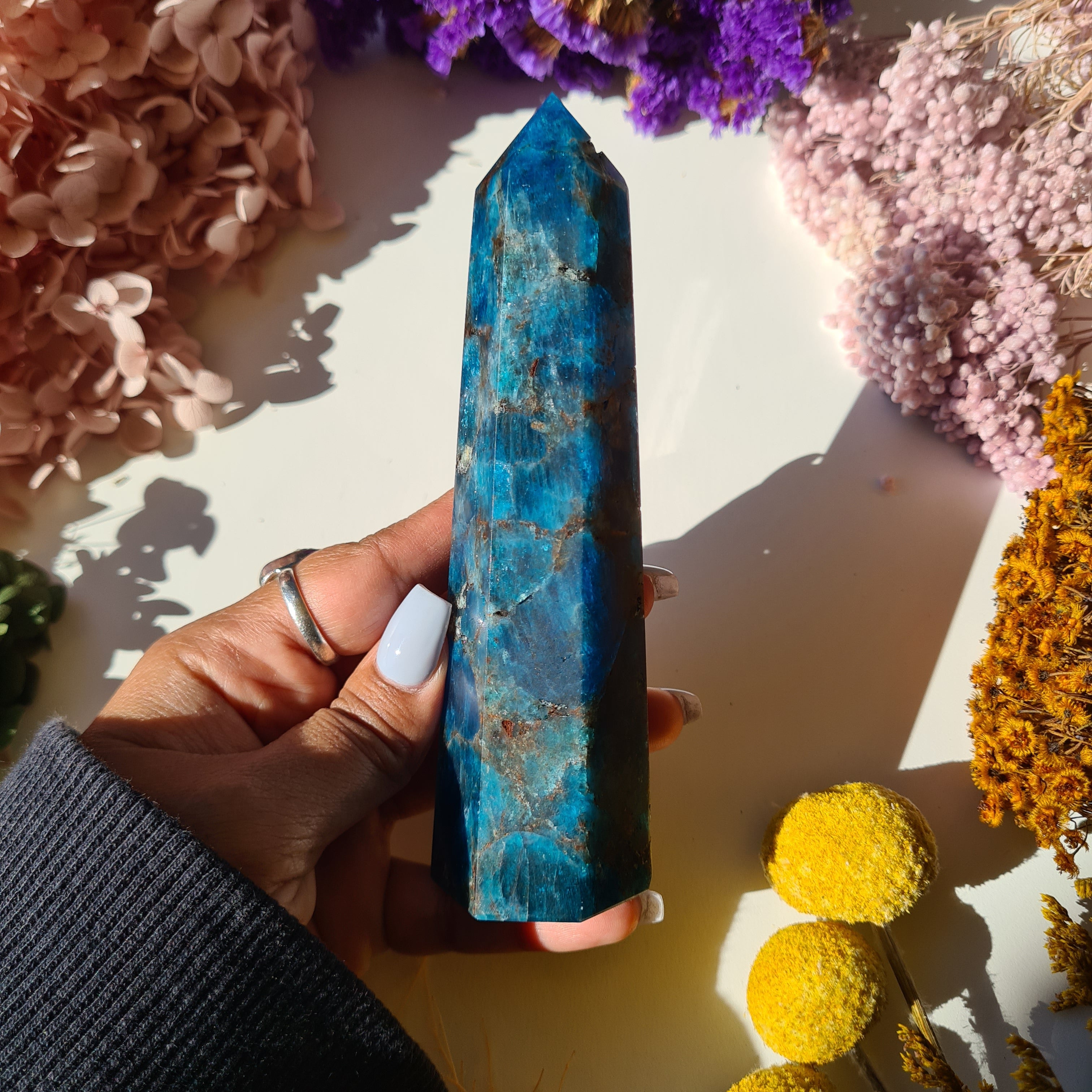 Blue Apatite Tower | 253 g