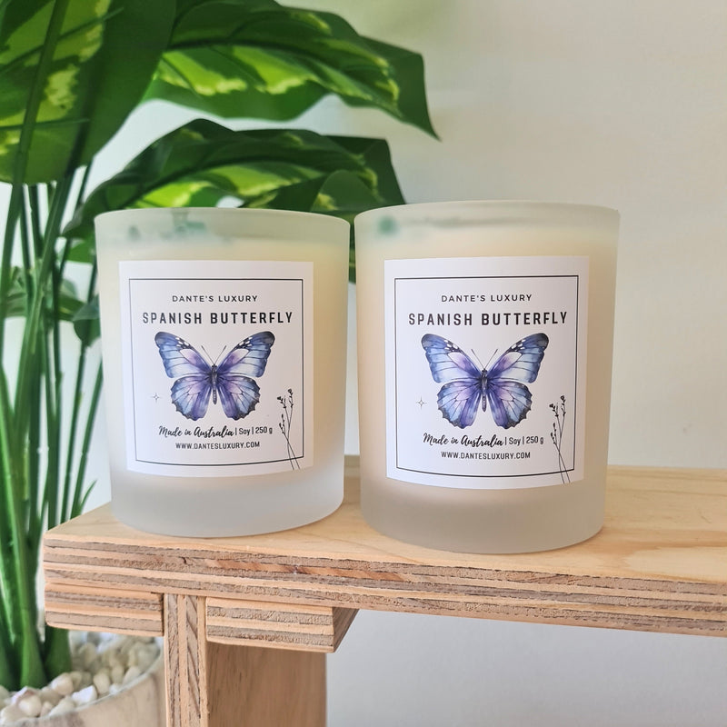 Spanish Butterfly | Crystal Candle (Classic)| For Harmony
