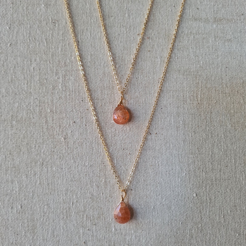 Sunstone Necklace ~ Joy (Gold)
