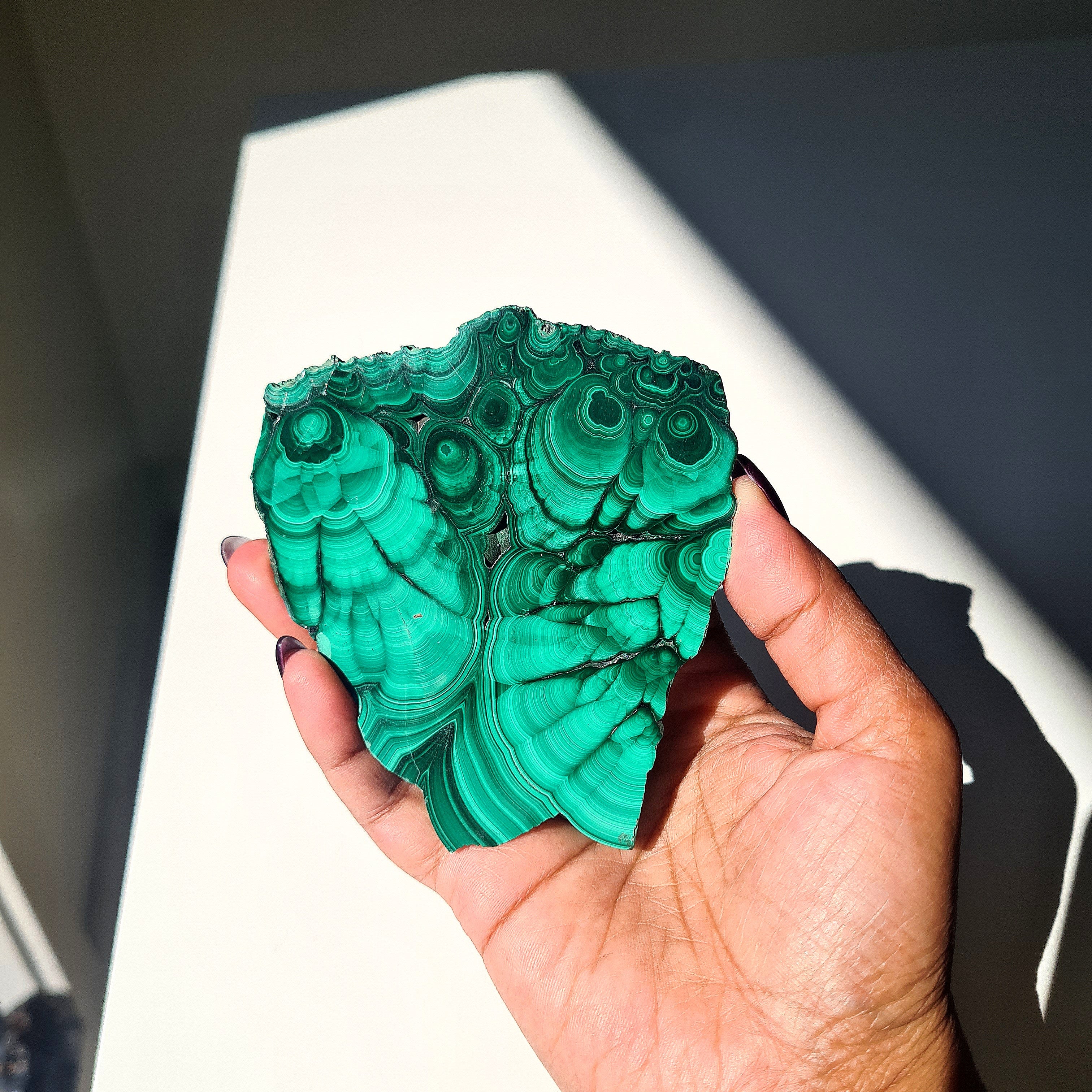 Malachite Crystal Portal | Custom Stand | Piece D