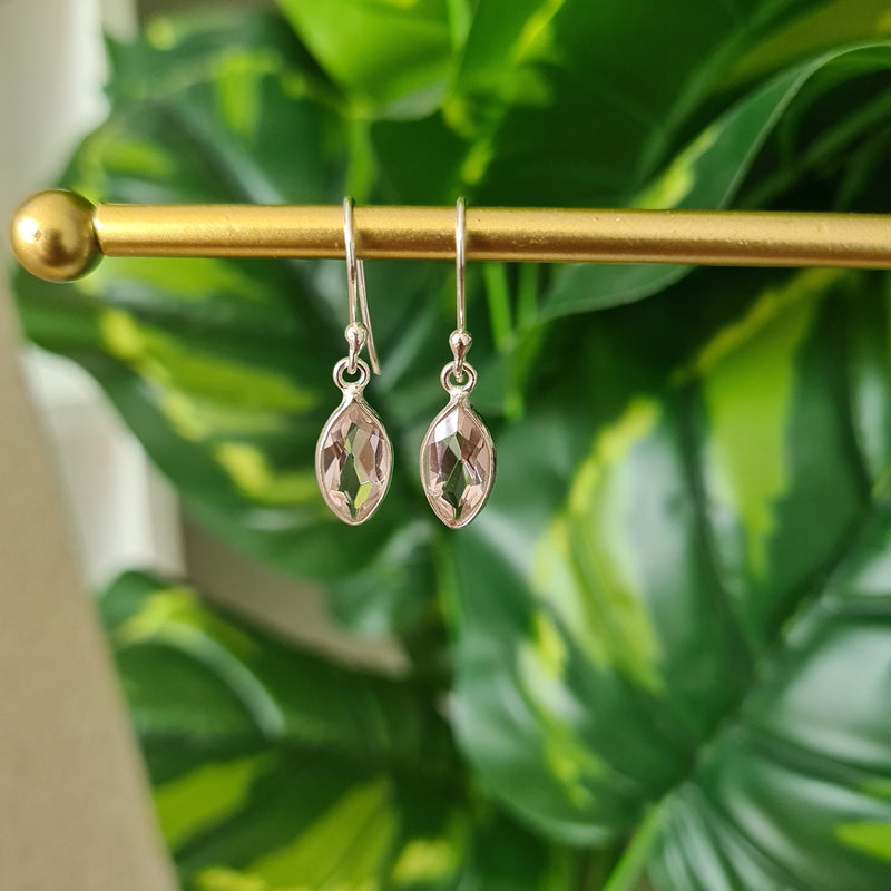 Pink Chalcedony Earrings | 925 Sterling Silver | Iris
