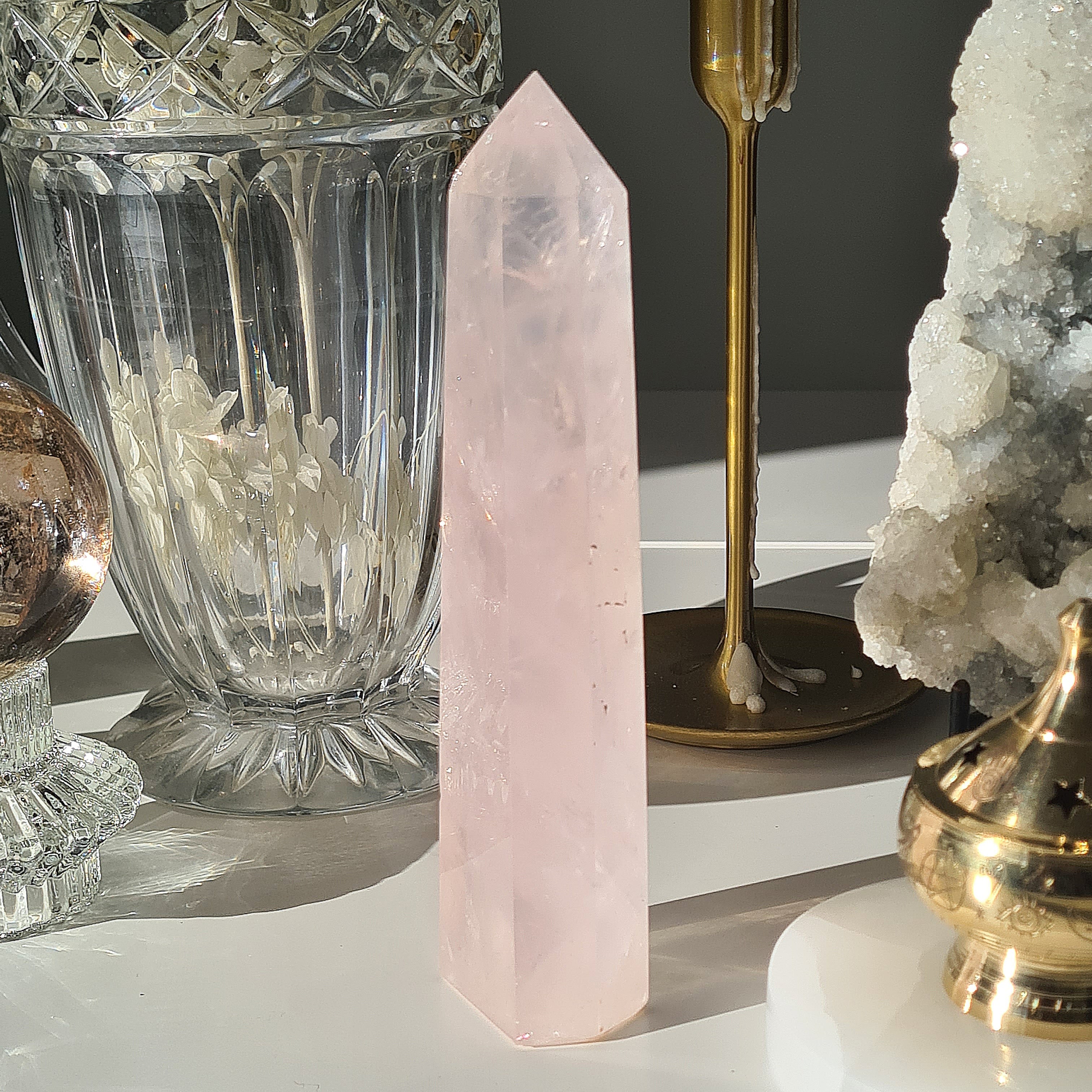 Rose Quartz Tower | Venus | 18.6 cm | Natural