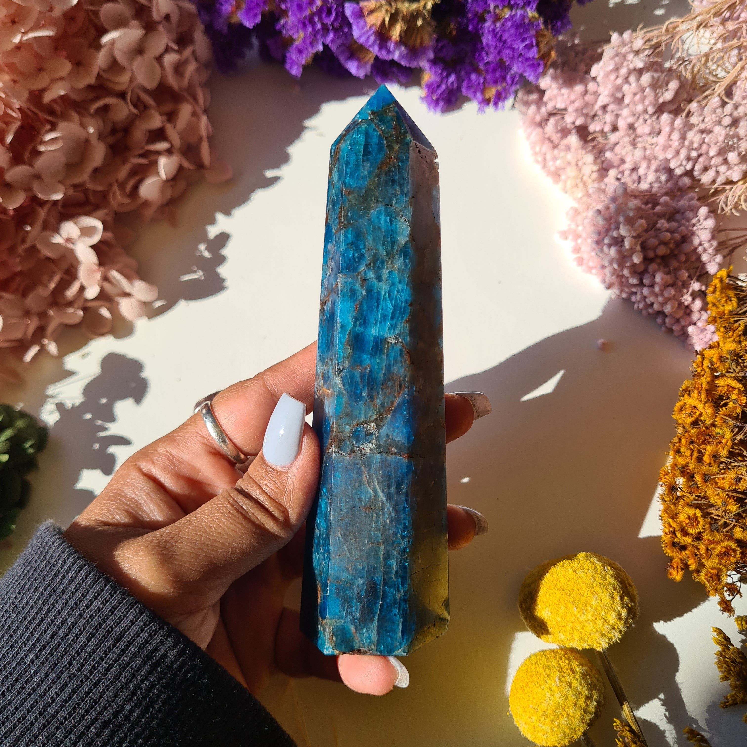 Blue Apatite Tower | 253 g