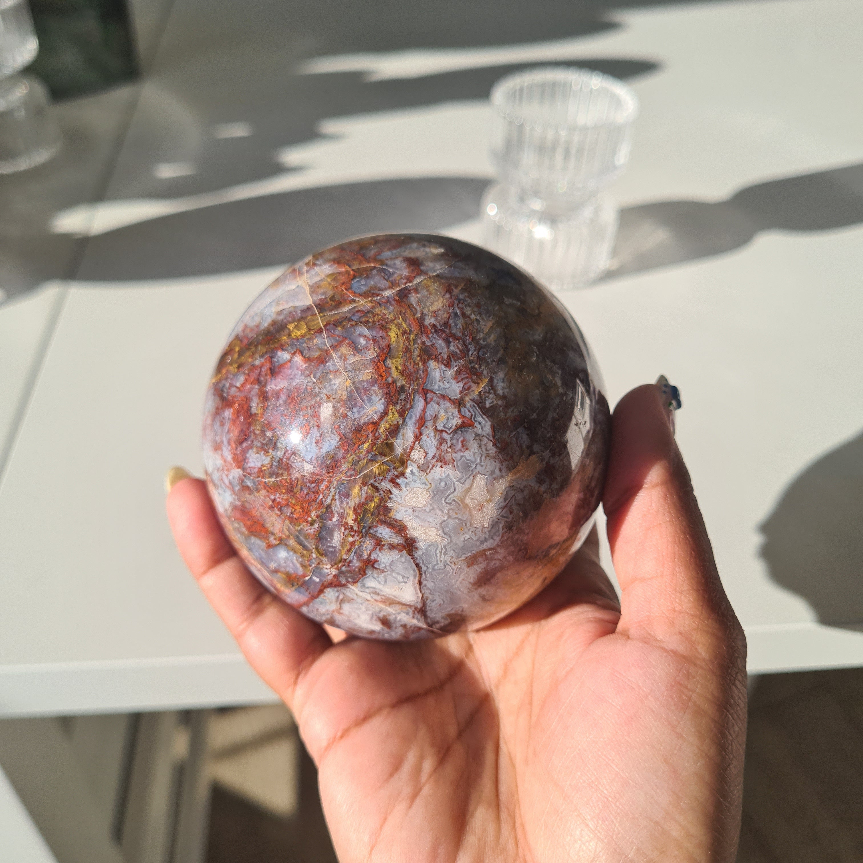 Pietersite Sphere On Stand | B