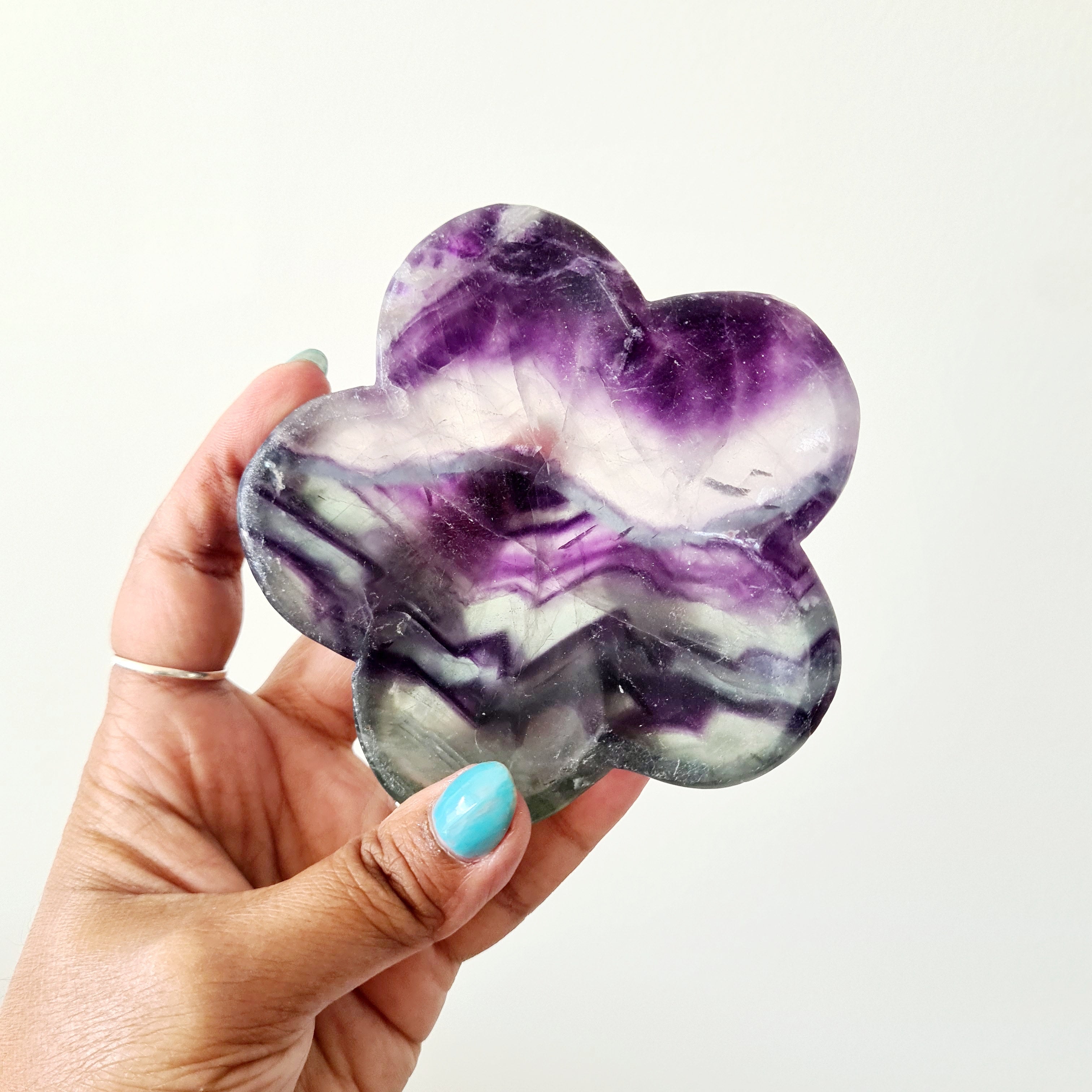 Fluorite bowl flower shape  | Imperfect