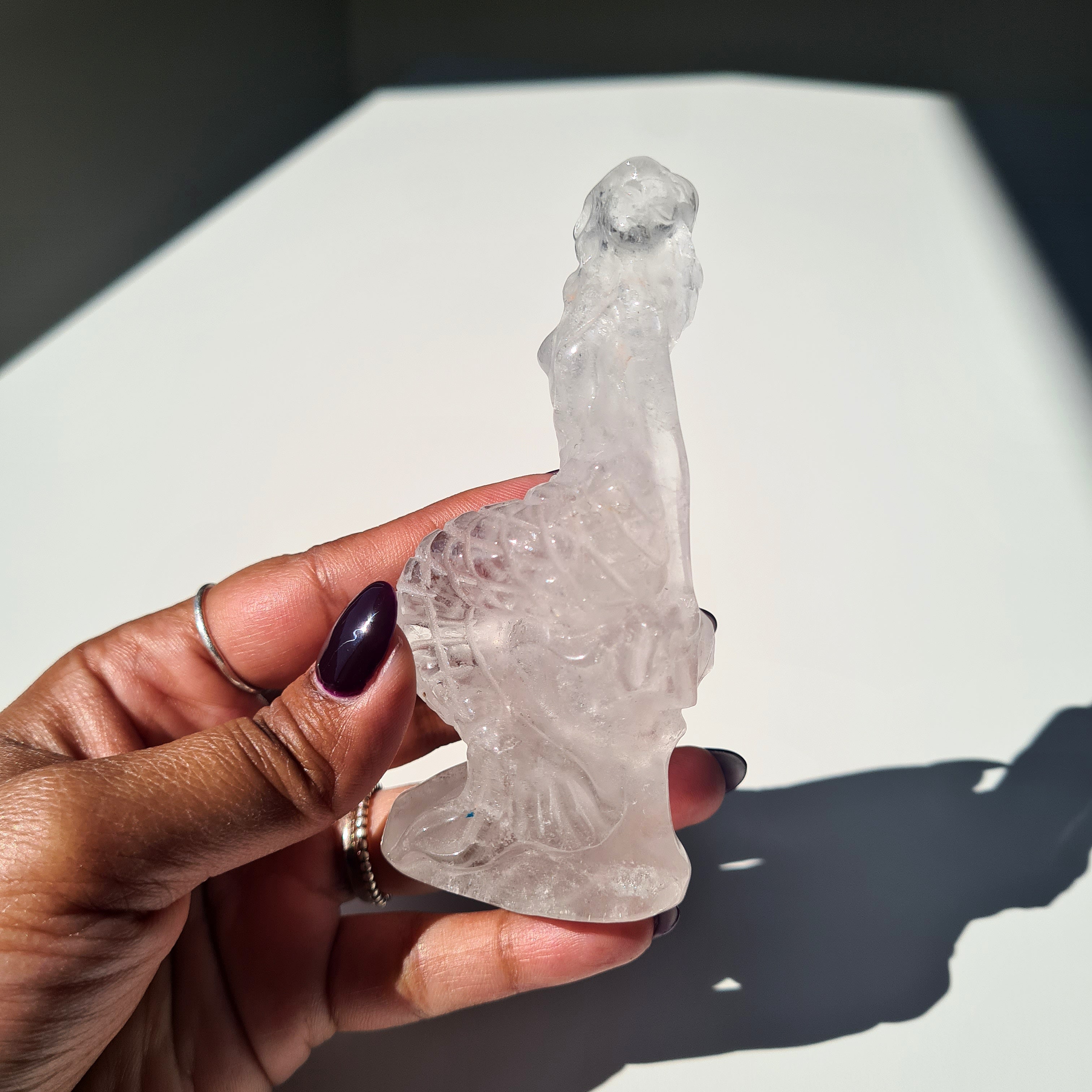 Clear Quartz Crystal Mermaid Carving | 1 piece intutively picked
