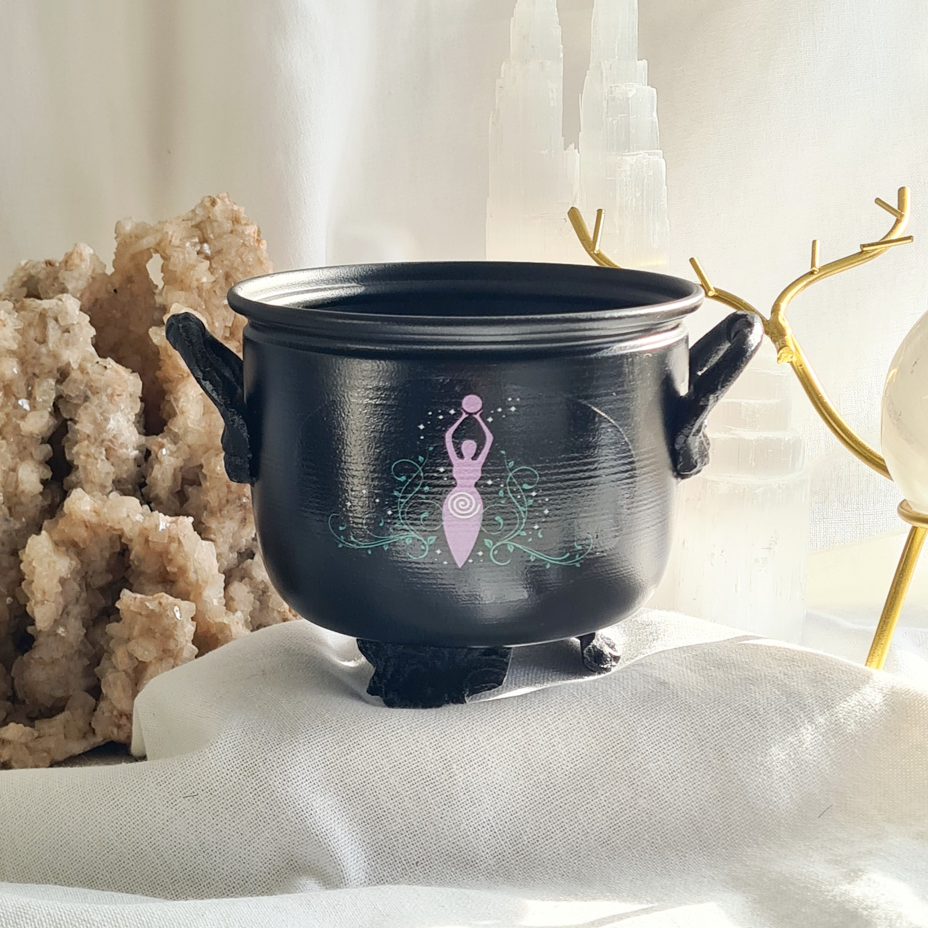 Earth Mother Burner | Metal Cauldron