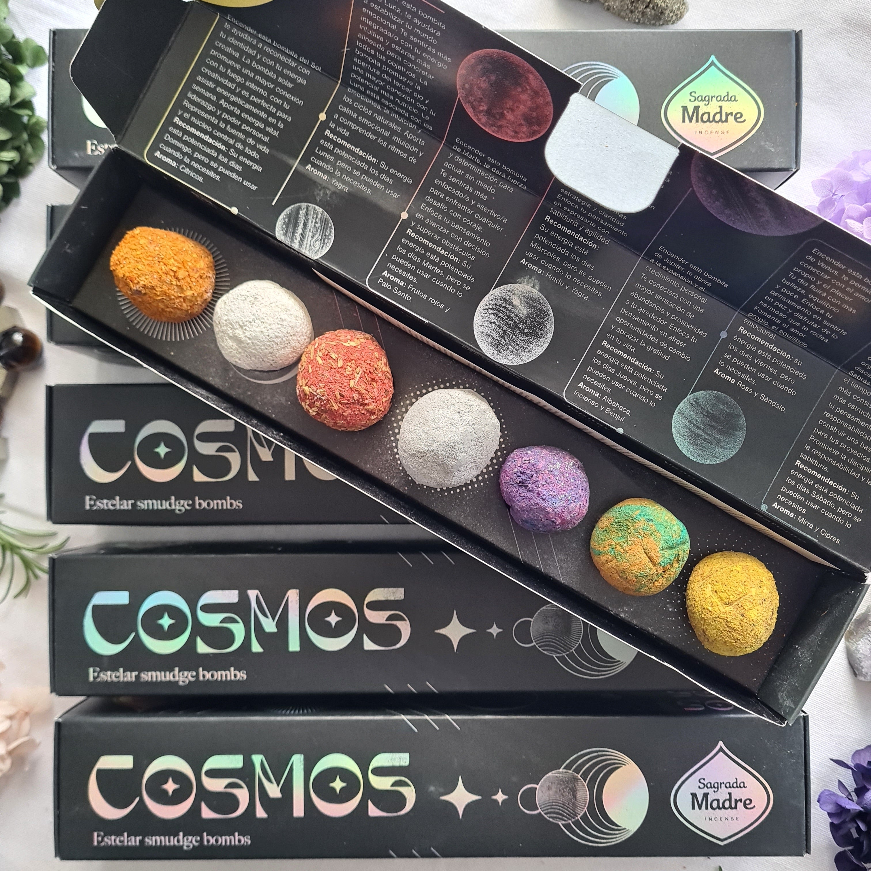 Cosmos Smudge Bombs – Planetary Incense Set (Box of 7)