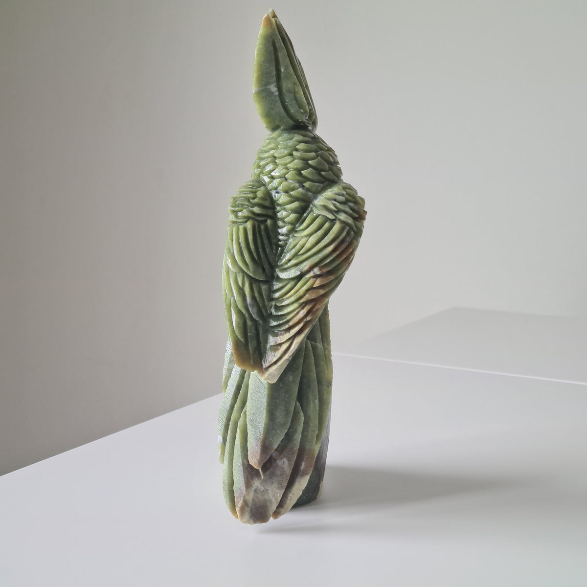 Jade Crystal Bird | Piece A | Handcarved | 24 cm tall