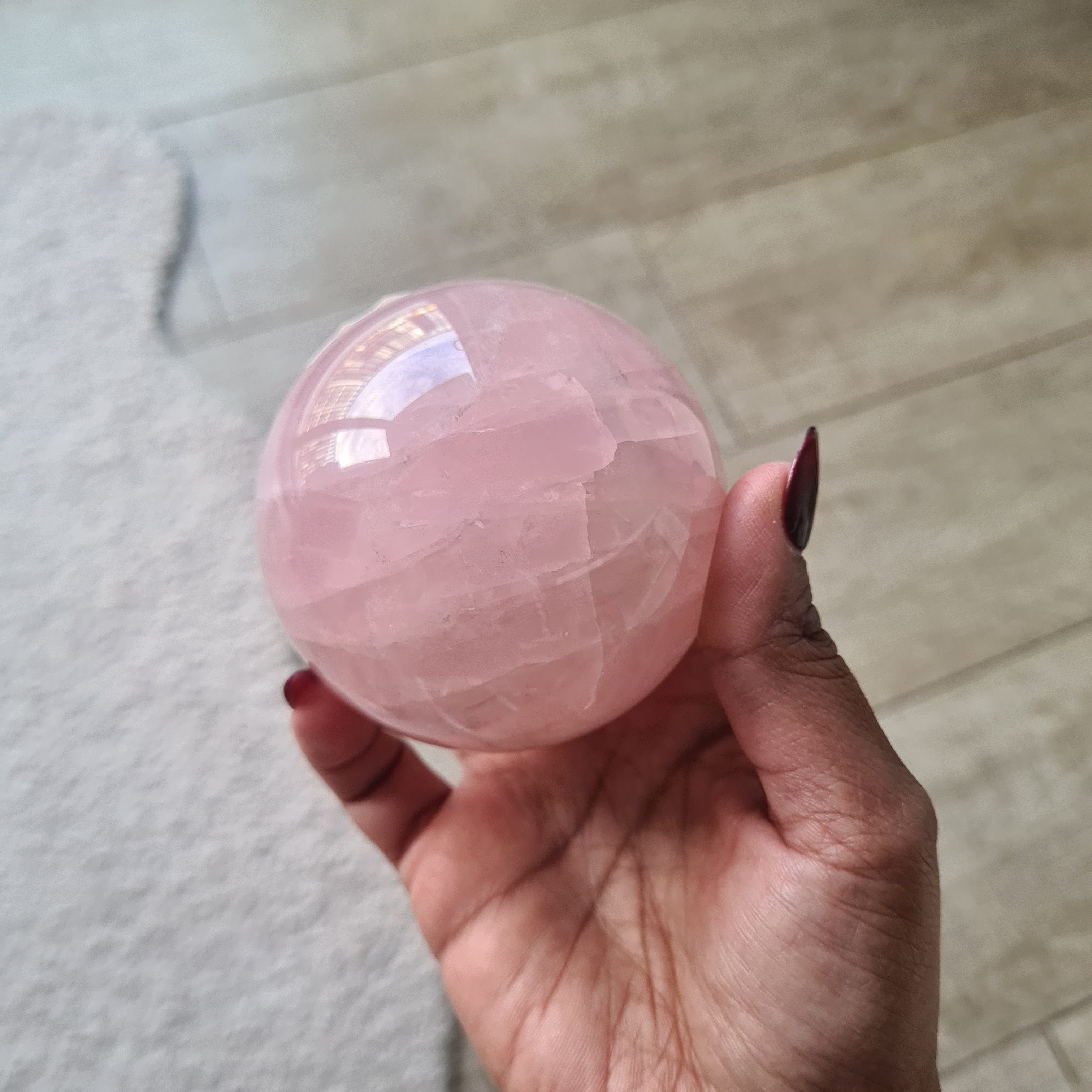 Rose Quartz | Crystal Orb with stand  | 465 g