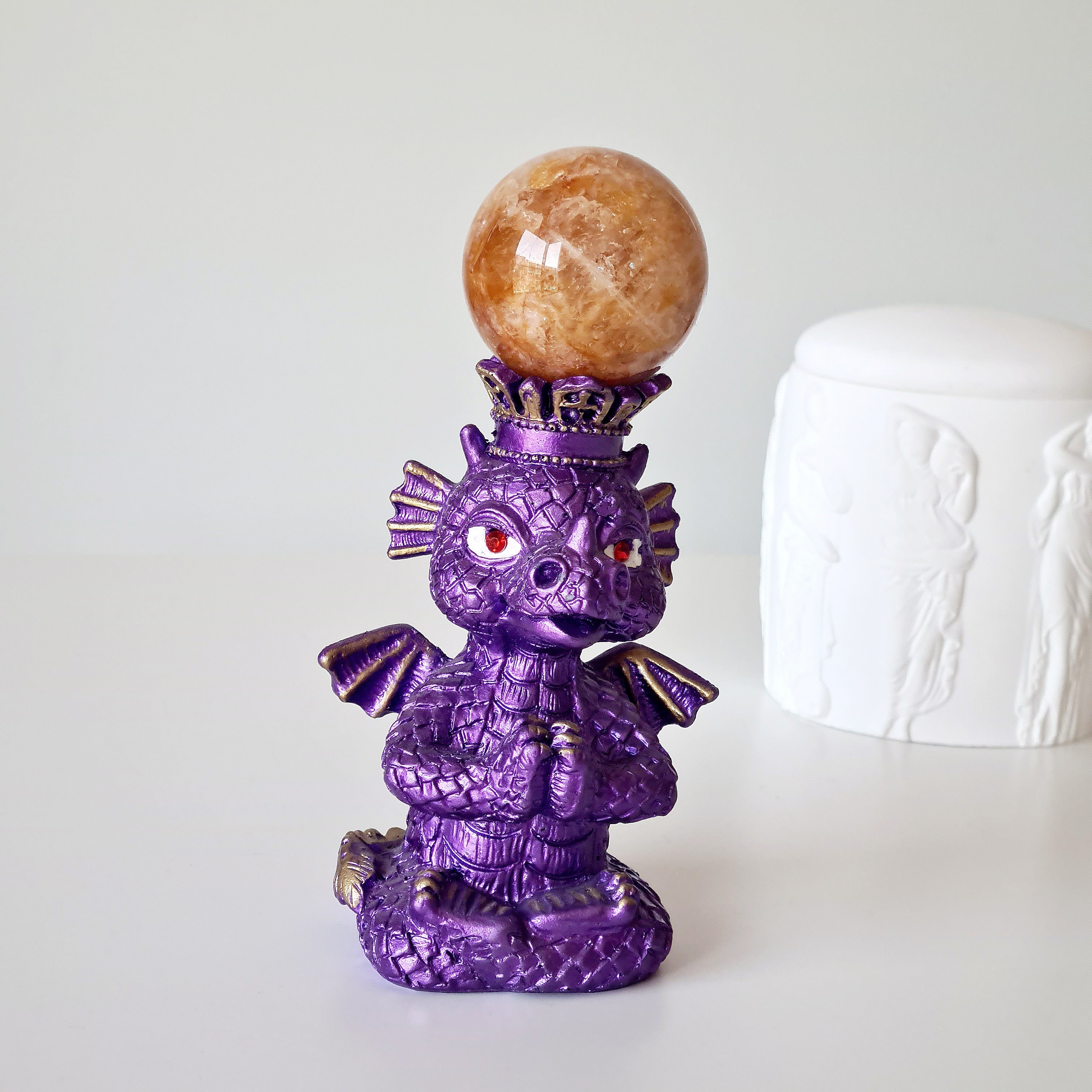 Golden healer sphere on dragon stand