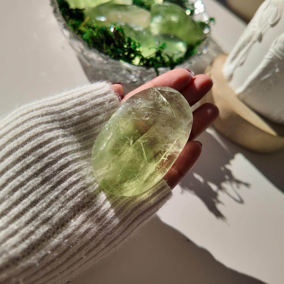 Green Fluorite Pocket Stone | I | 5.9 cm | Focus & Zen