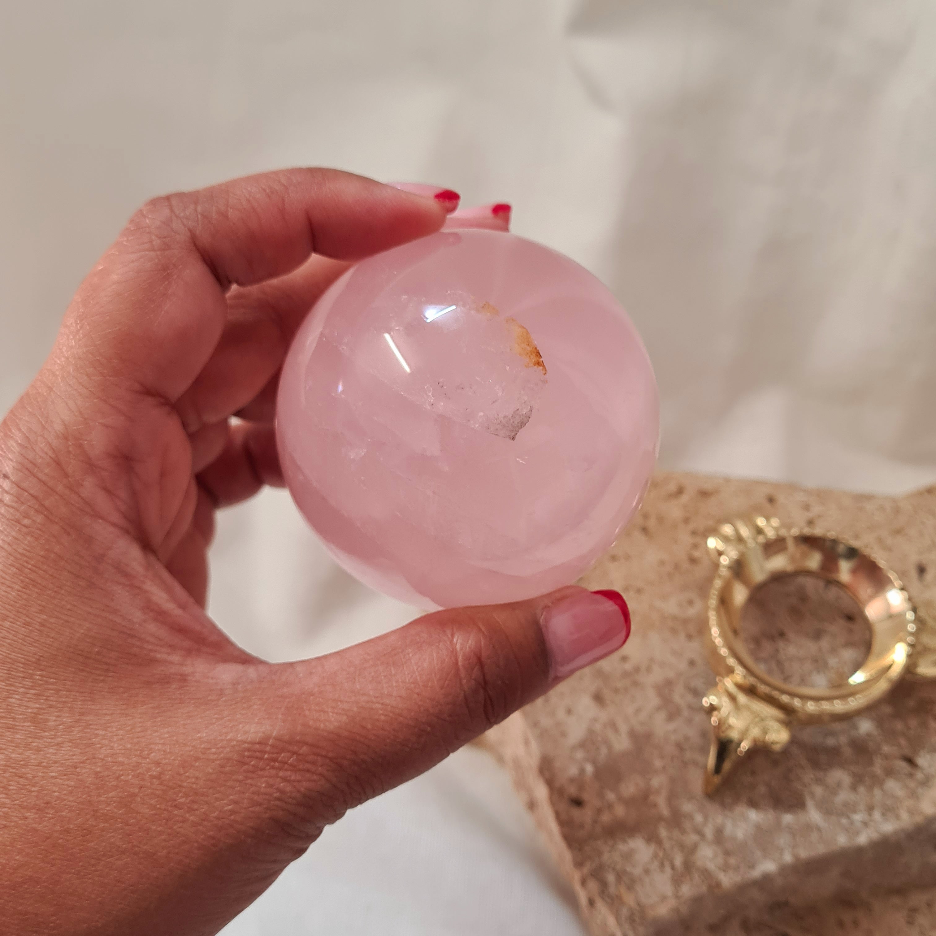 Rose Quartz Sphere With Stand| 249 g