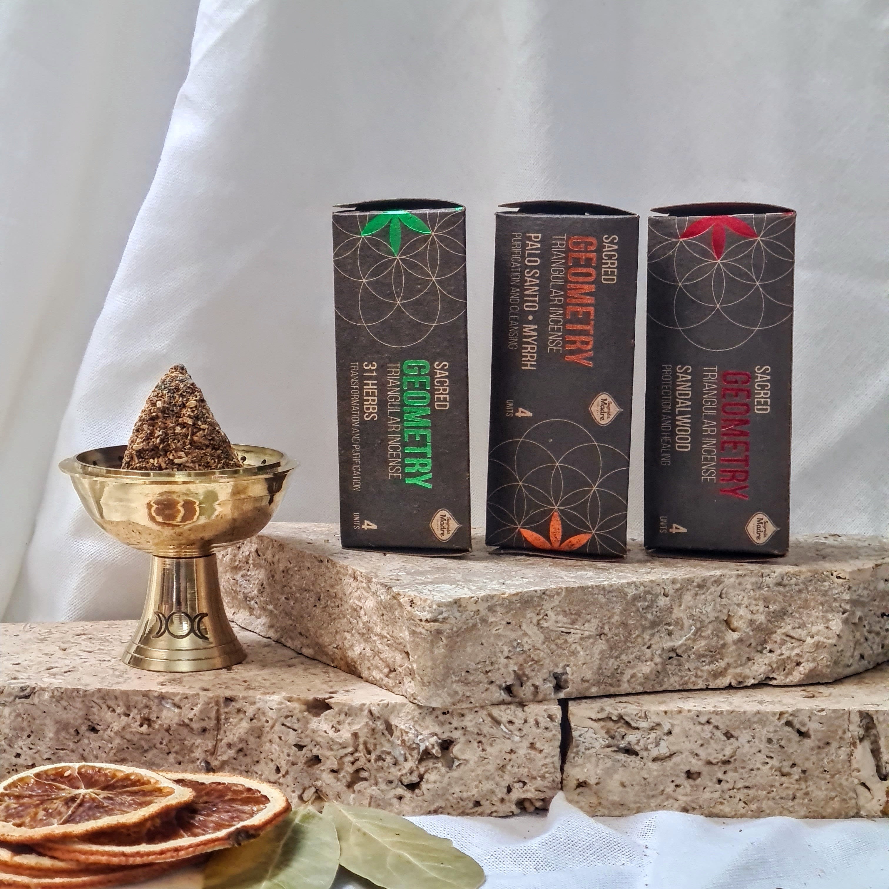 Sacred Geometry Triple Moon Incense Bundle