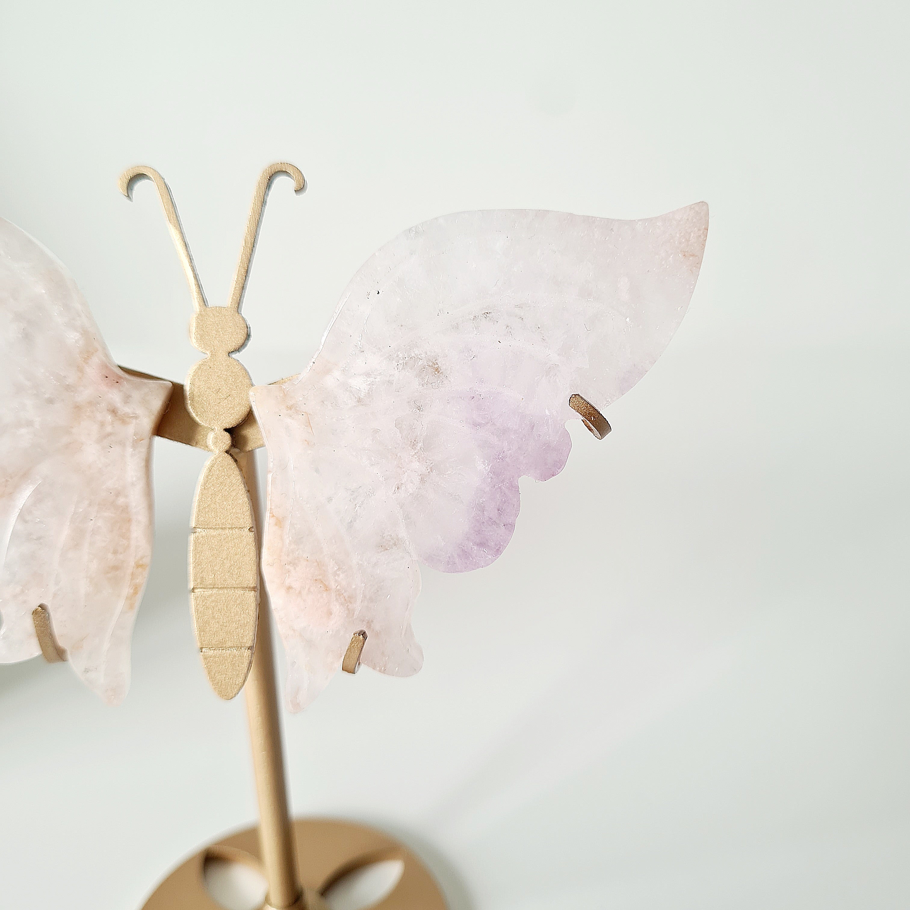 Flower Agate Butterfly 🦋 | Small | 13.9 cm tall with stand