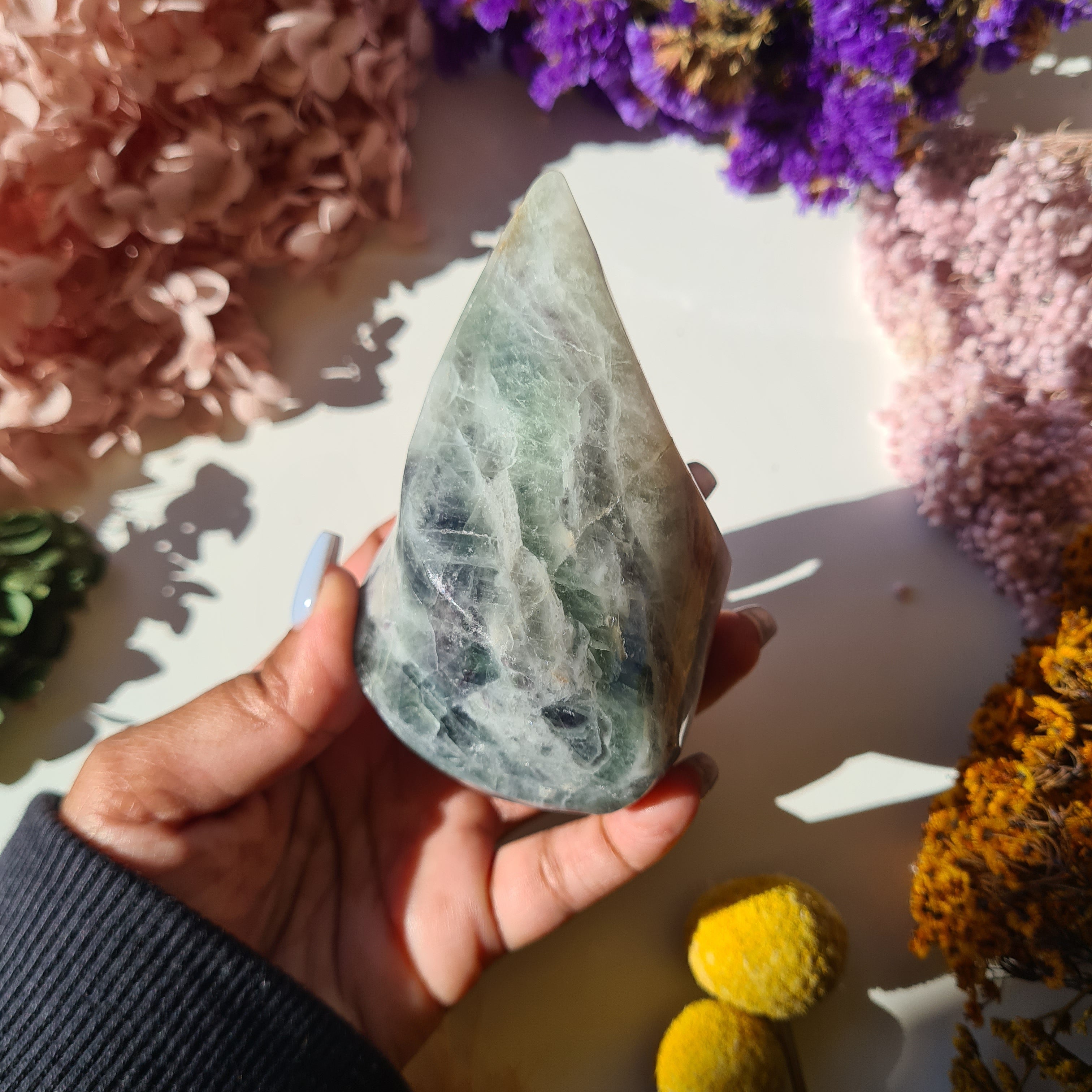 Fluorite Crystal Flame