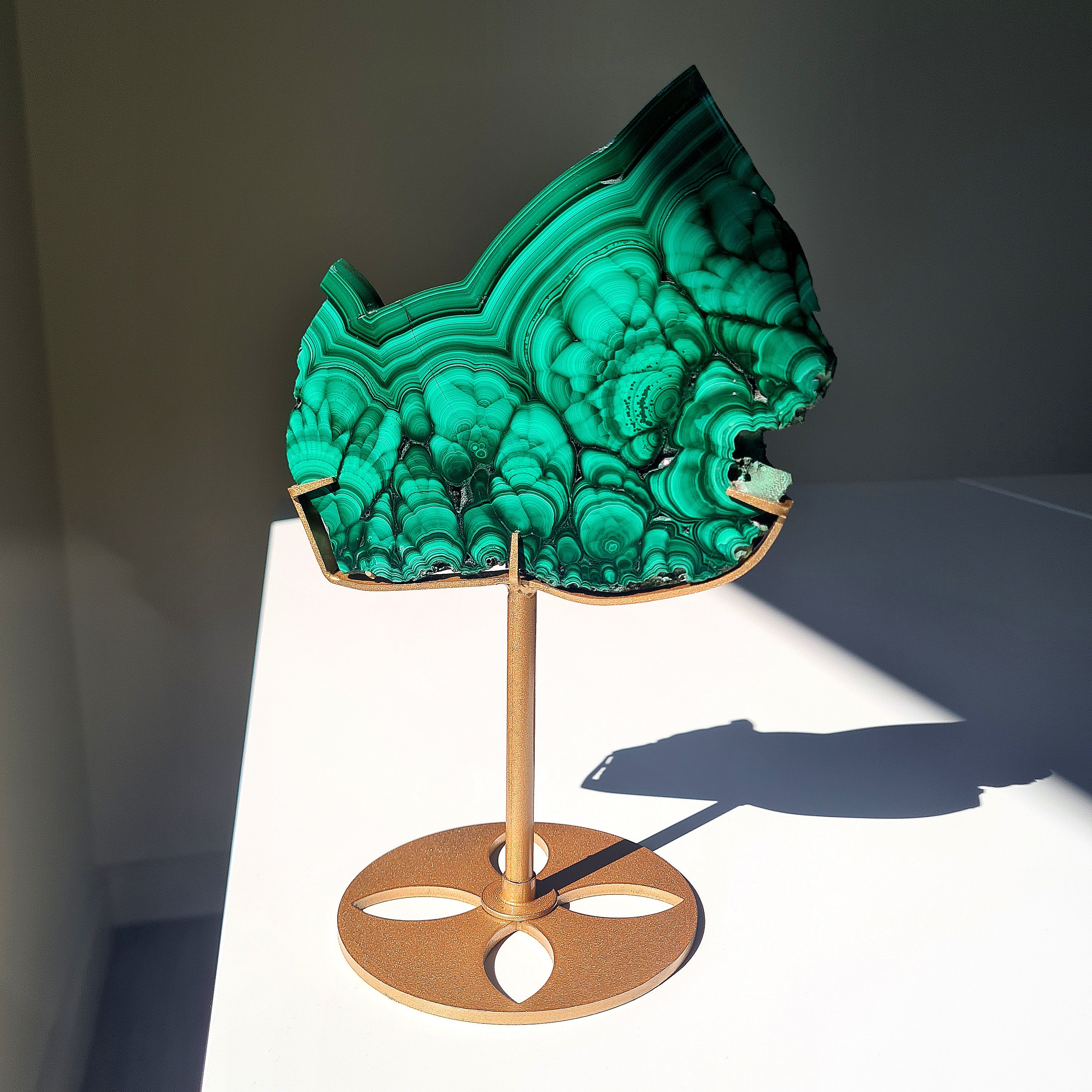 Malachite Crystal Portal | Custom Stand | Piece B