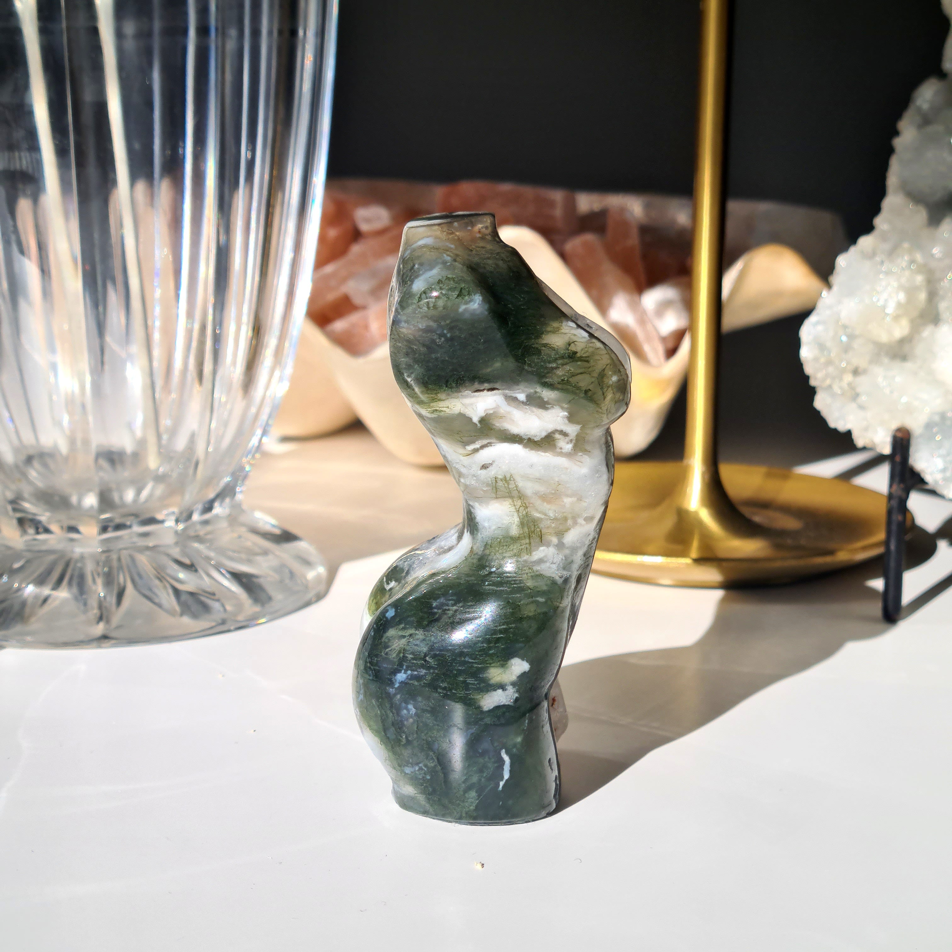 Moss Agate Bella | Grounding Crystal