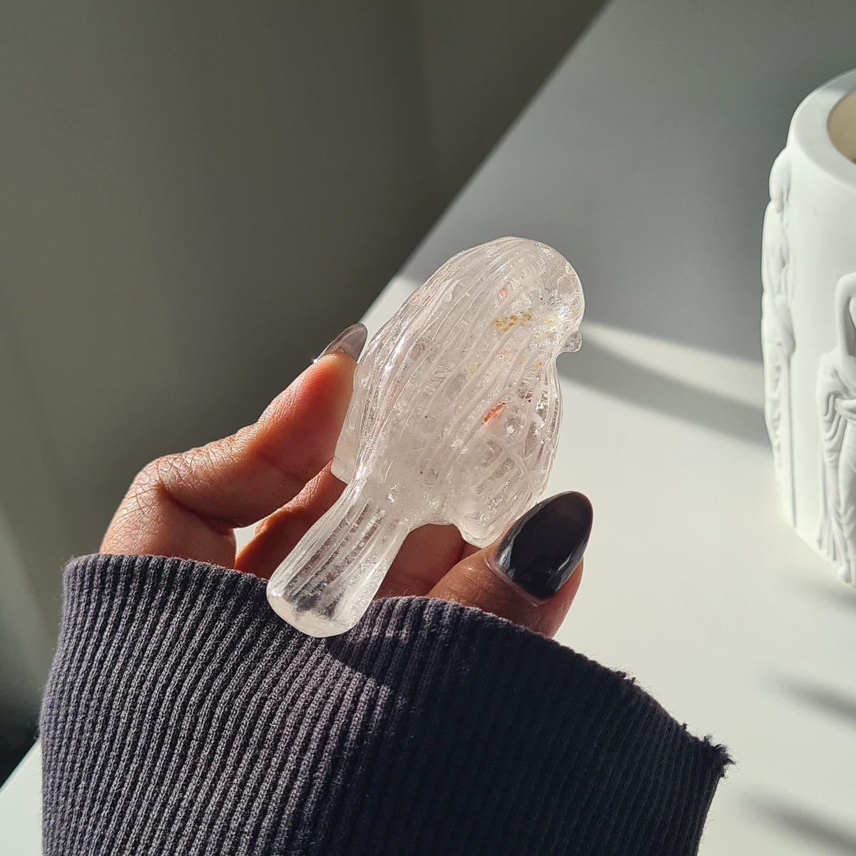 Clear quartz Crystal Bird