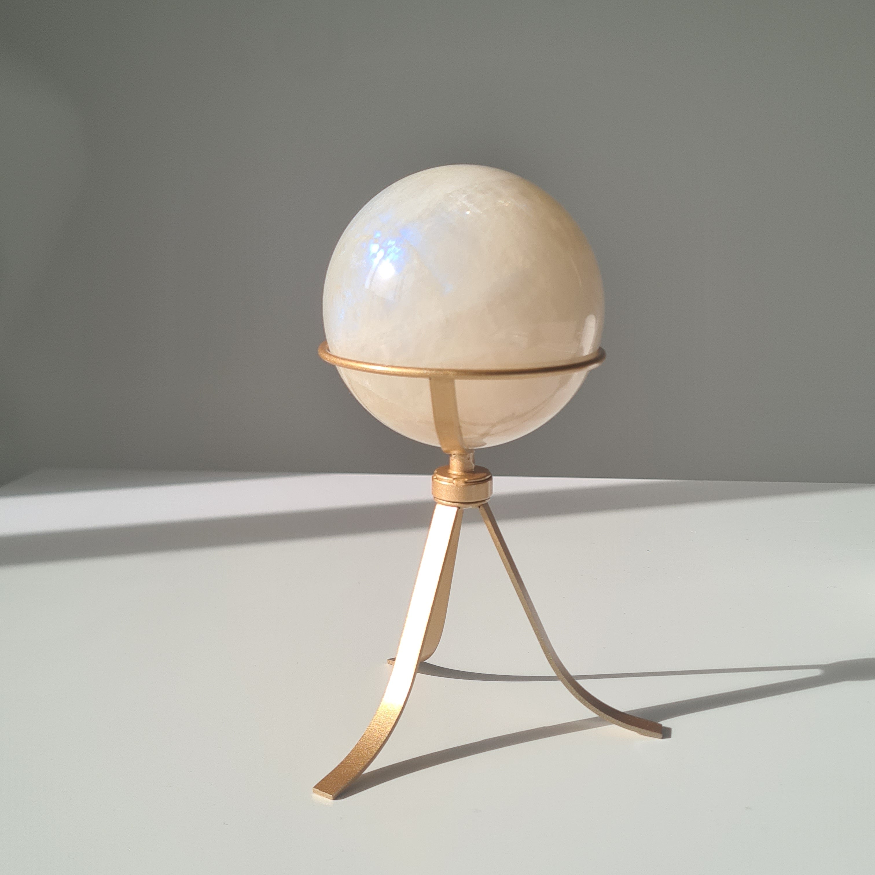 Moonstone Sphere with Blue Flash on custom stand  ✨ | B | Appx 800 g