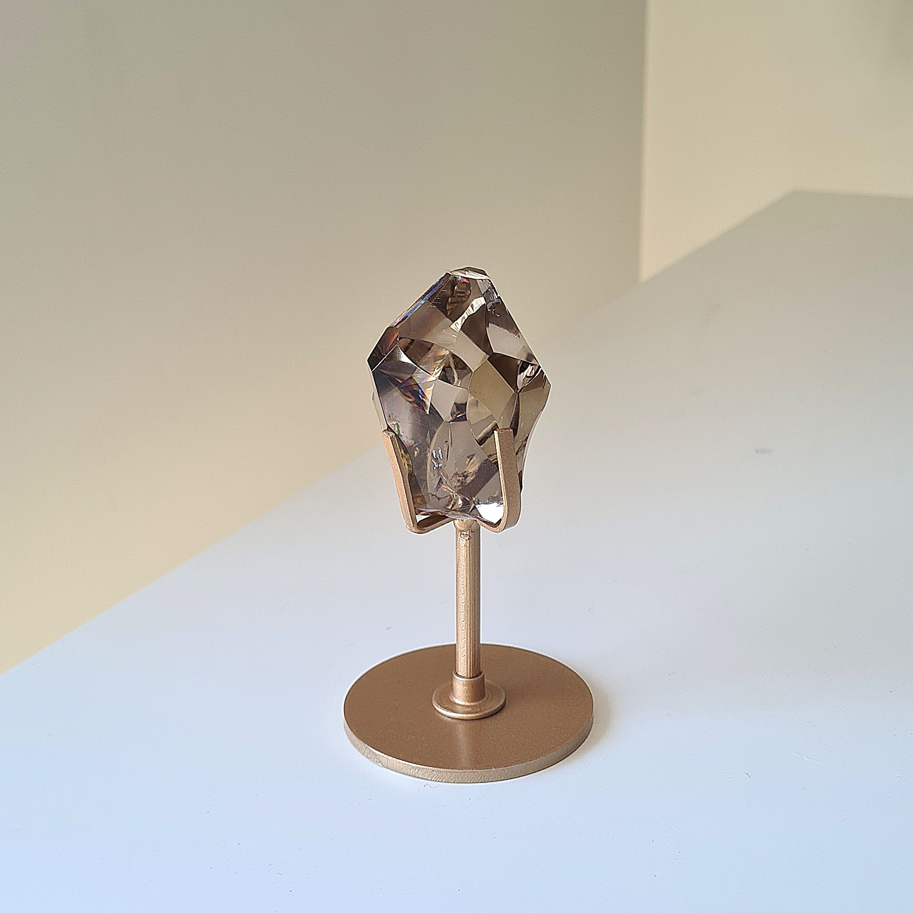 Gemmy Smokey Quartz on Custom Stand | Appx 6 cm gem