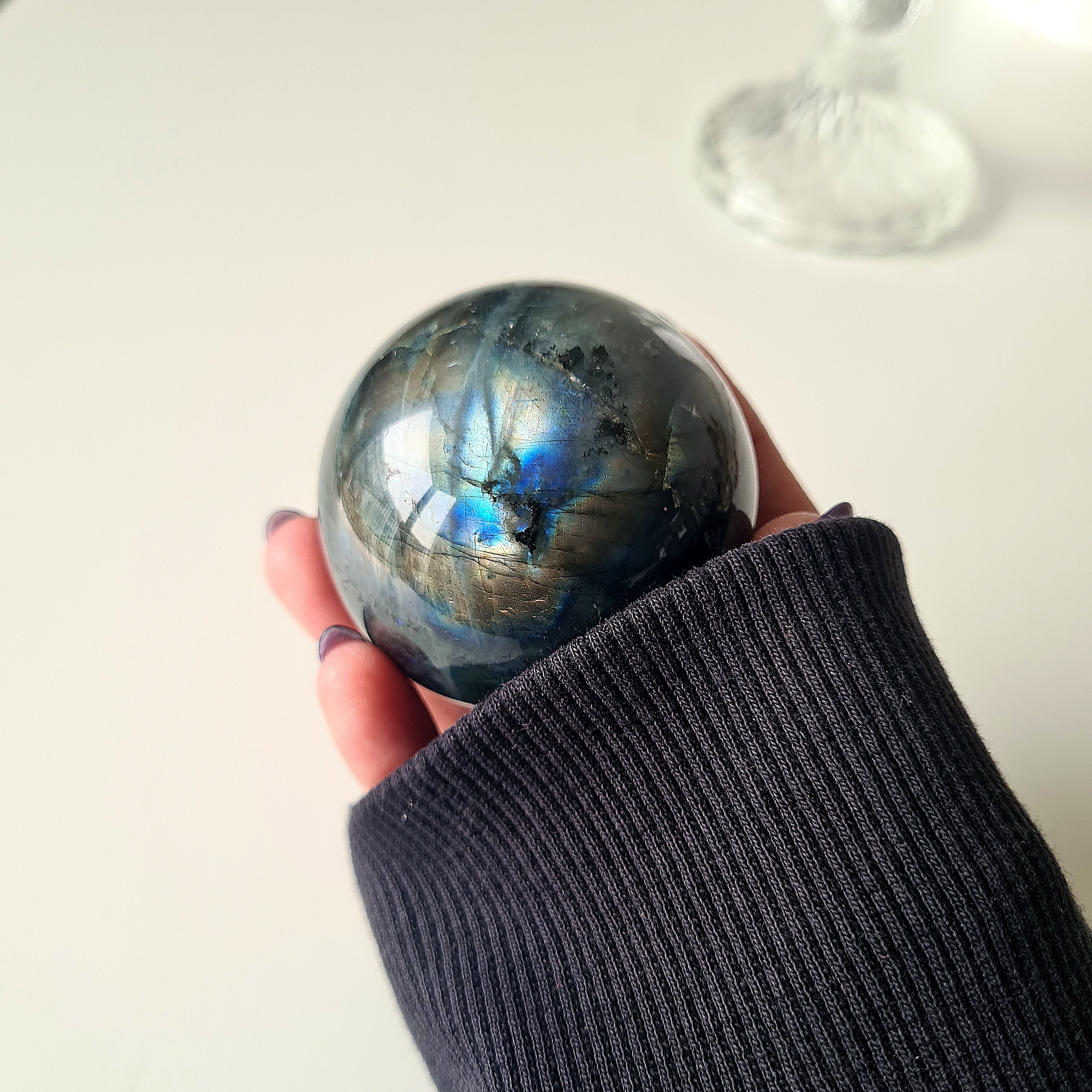 Labradorite Sphere With Stand | B