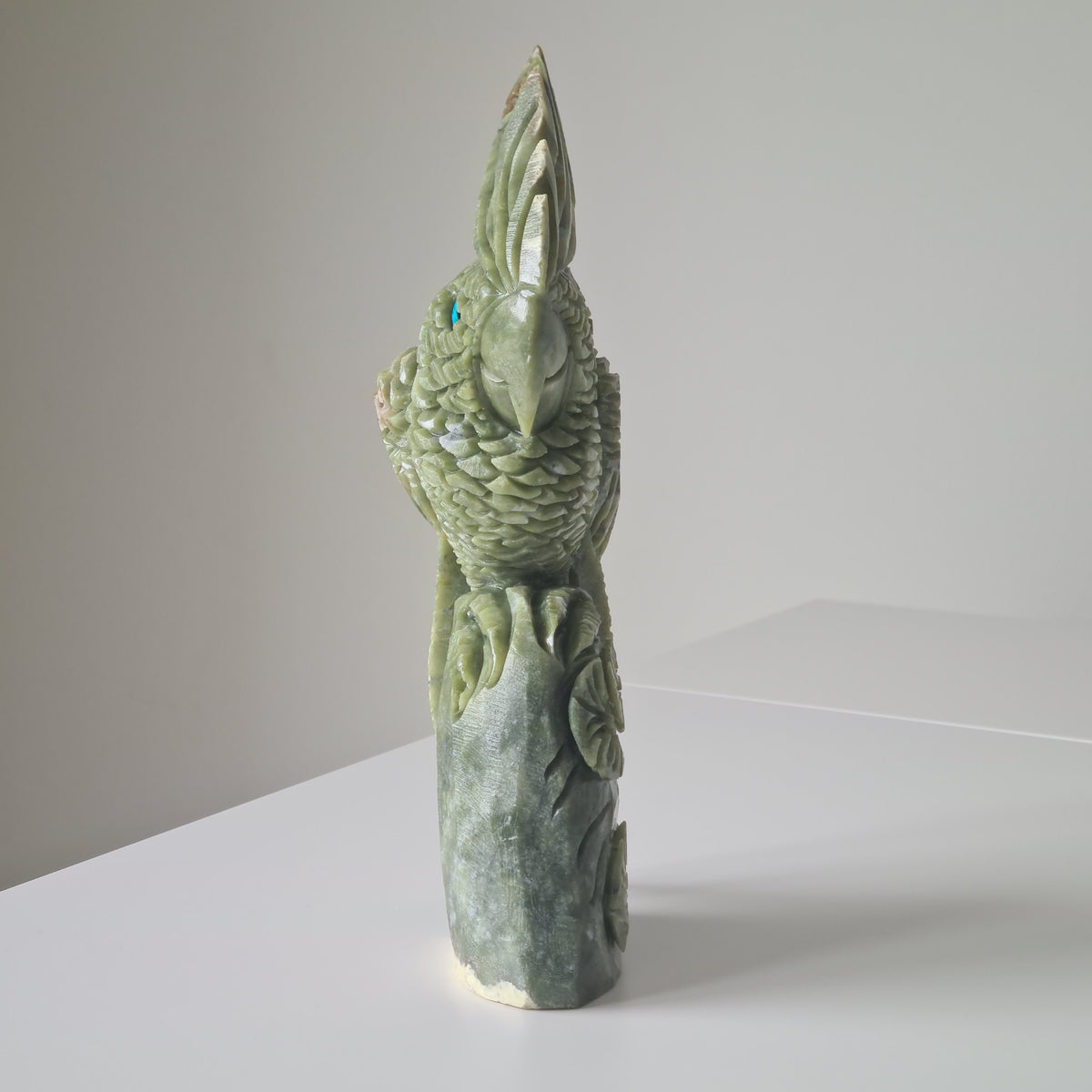 Jade Crystal Bird | Piece A | Handcarved | 24 cm tall