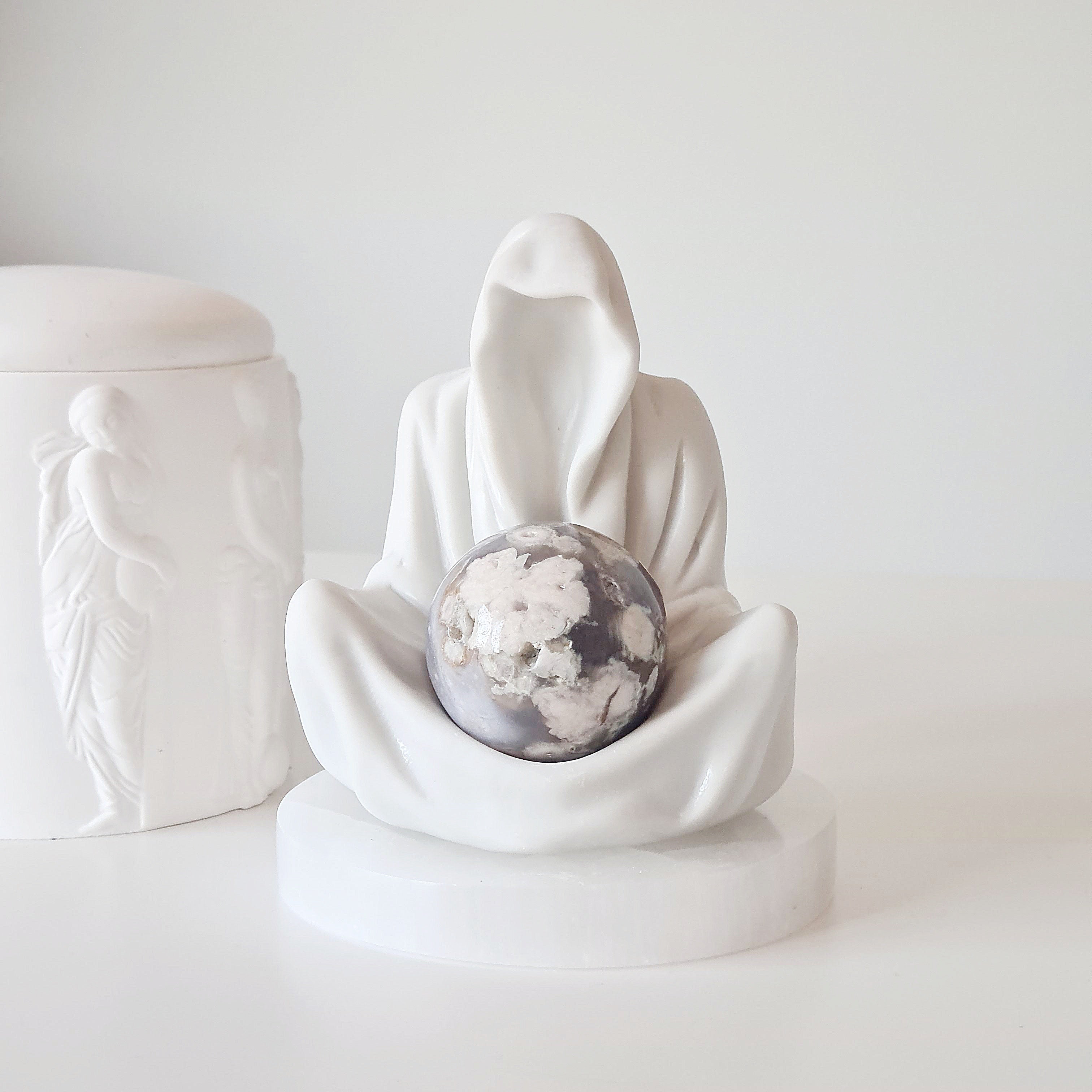 Gate Keeper with Flower Agate Sphere | 9