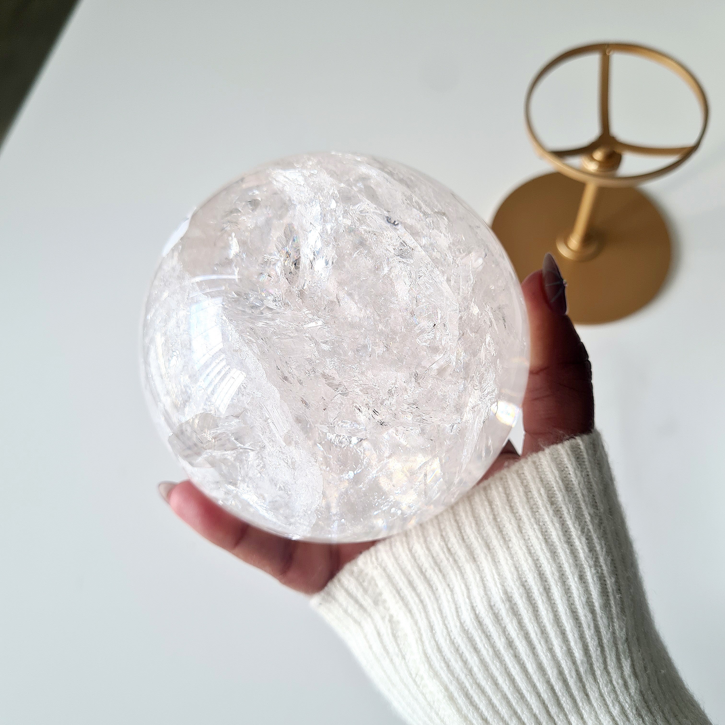 Quartz Sphere With Custom Stand | 1.3 kg | 9.4 cm