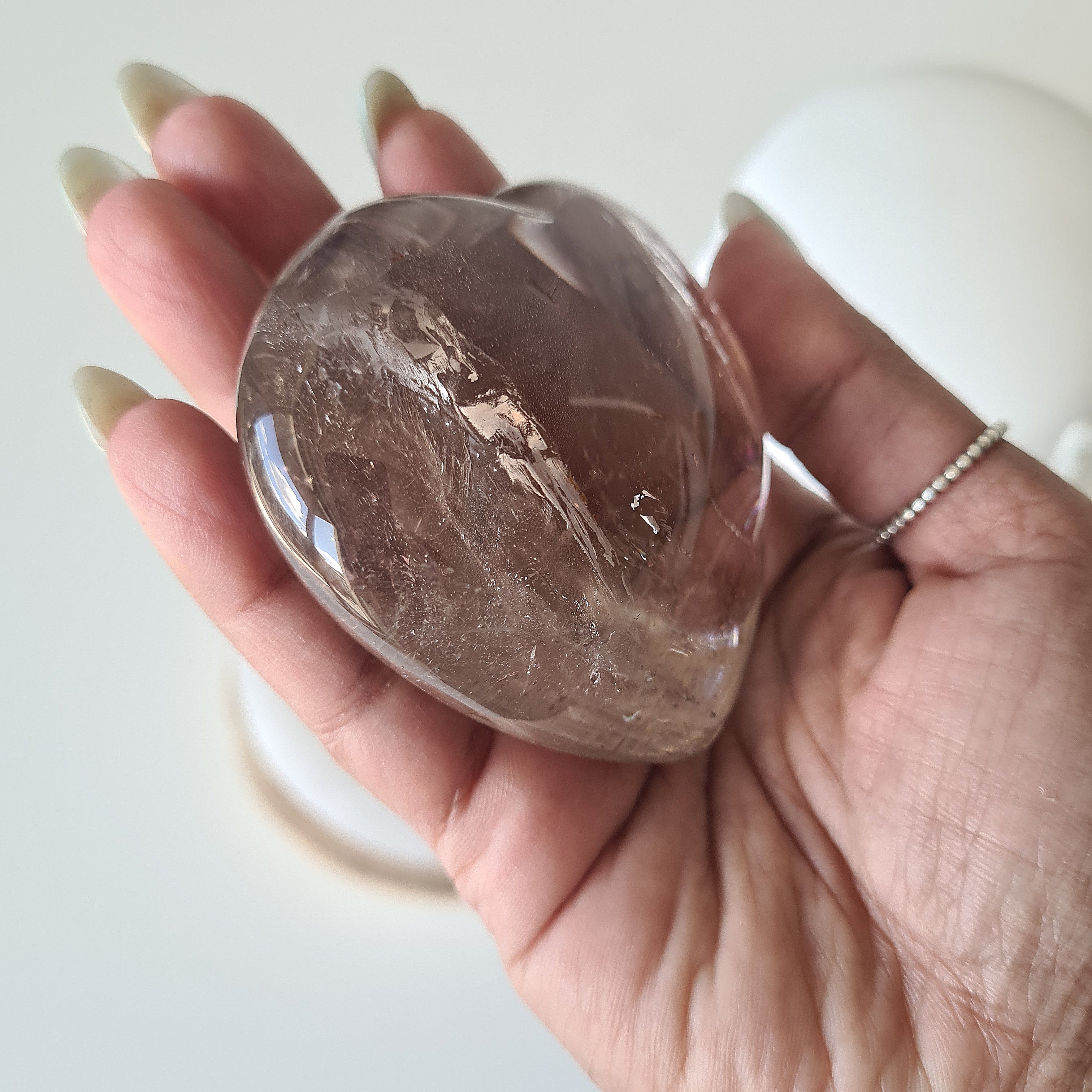 Smokey quartz heart