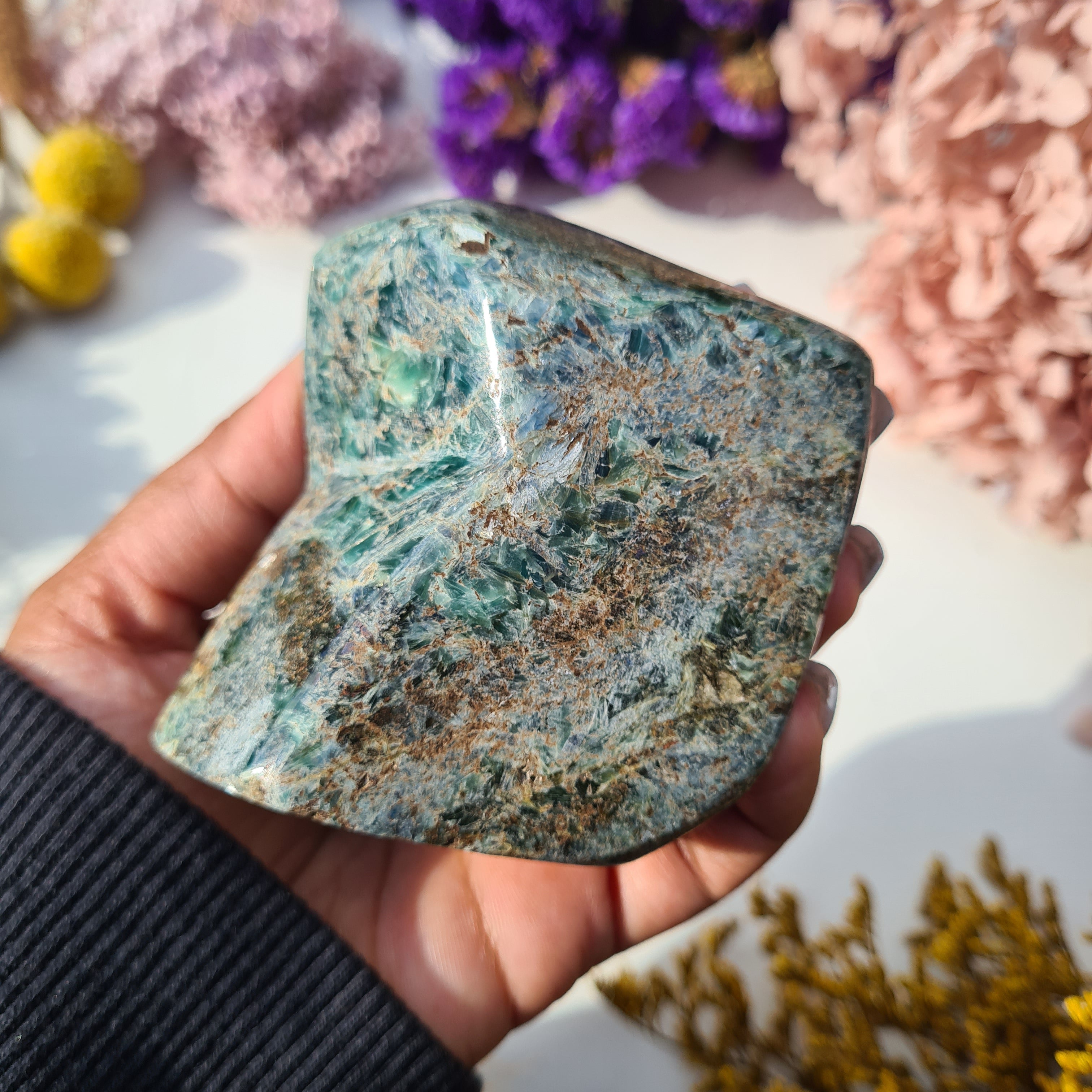 Kyanite, Fuchsite & Golden Mica Free Form | 397 g