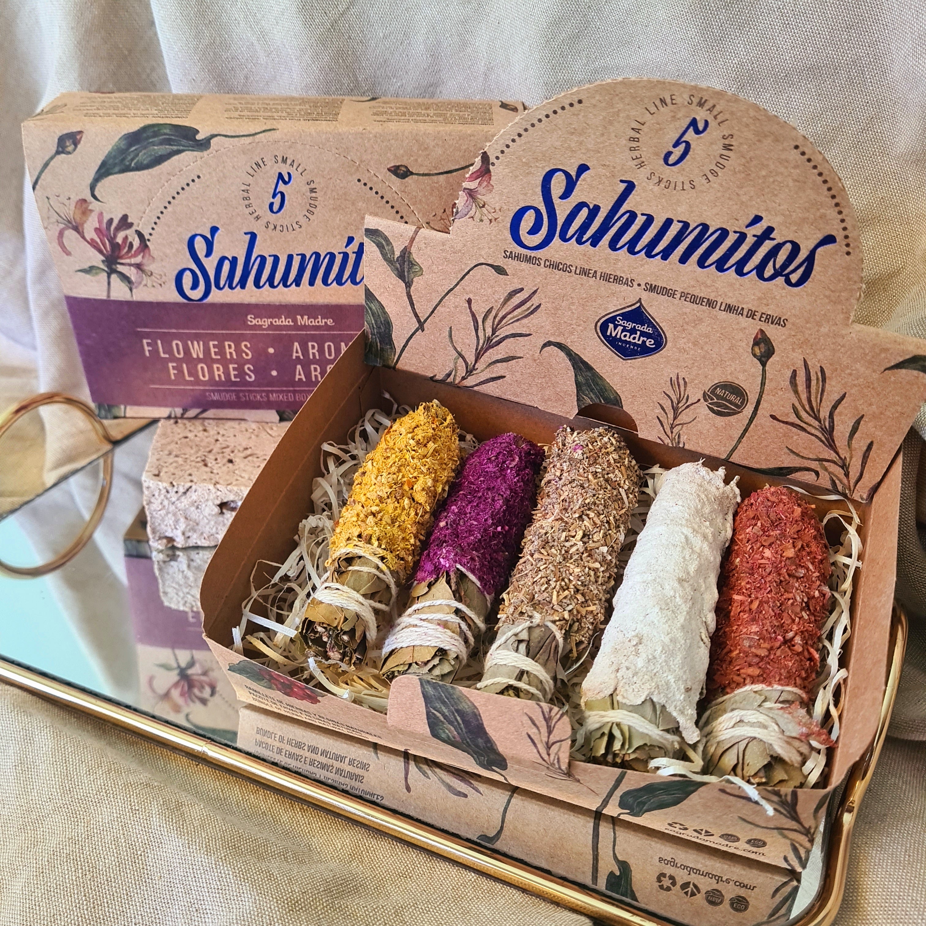 Flowers and Aromatic Herbs Smudge Stick mixed box