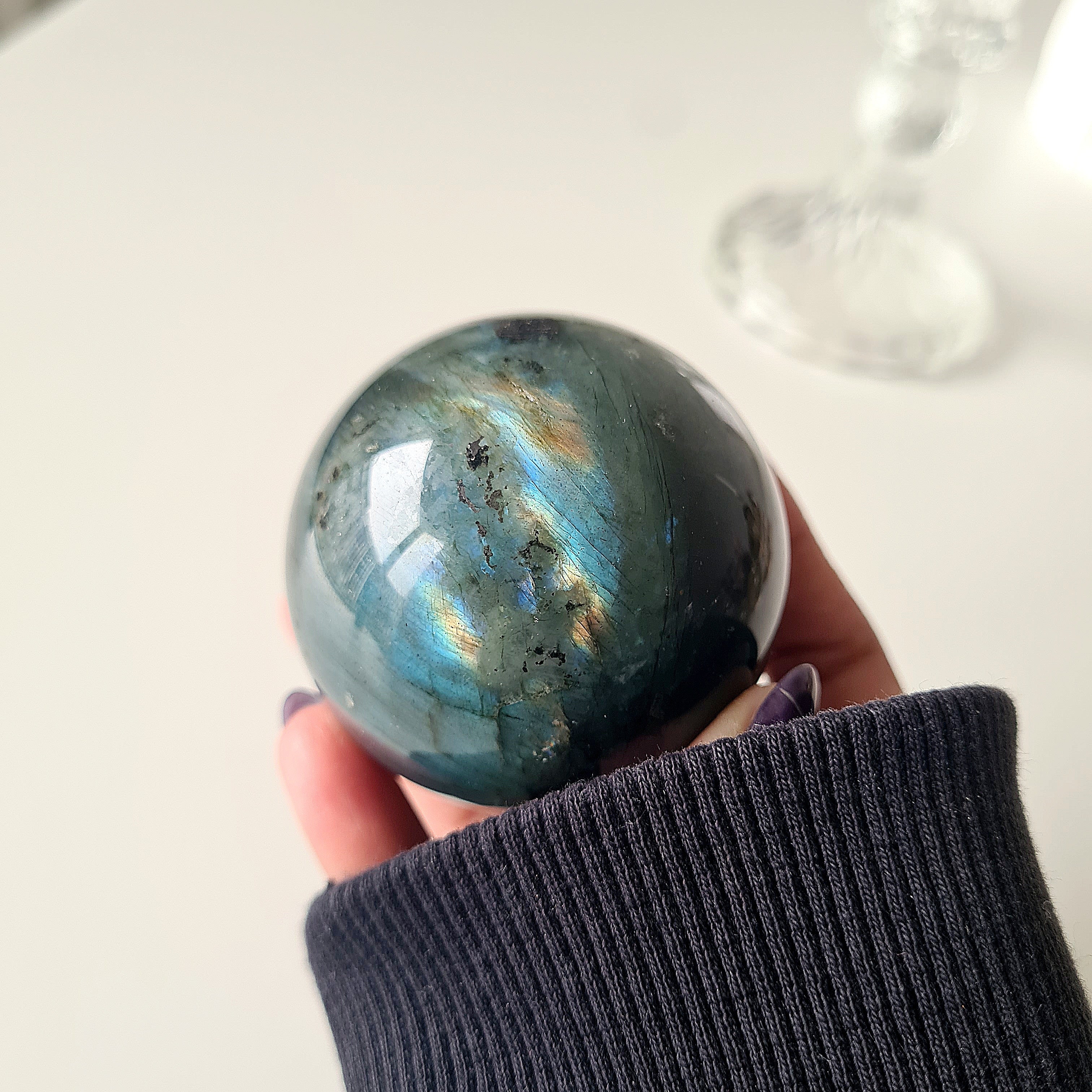 Labradorite Sphere With Stand | D