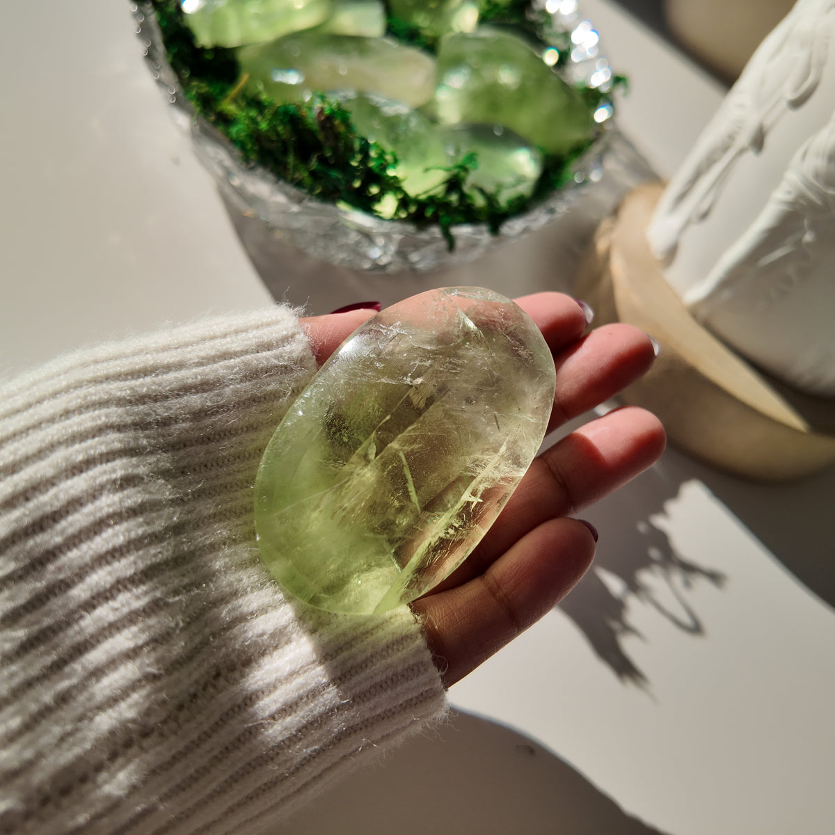 Green Fluorite Pocket Stone | I | 5.9 cm | Focus & Zen