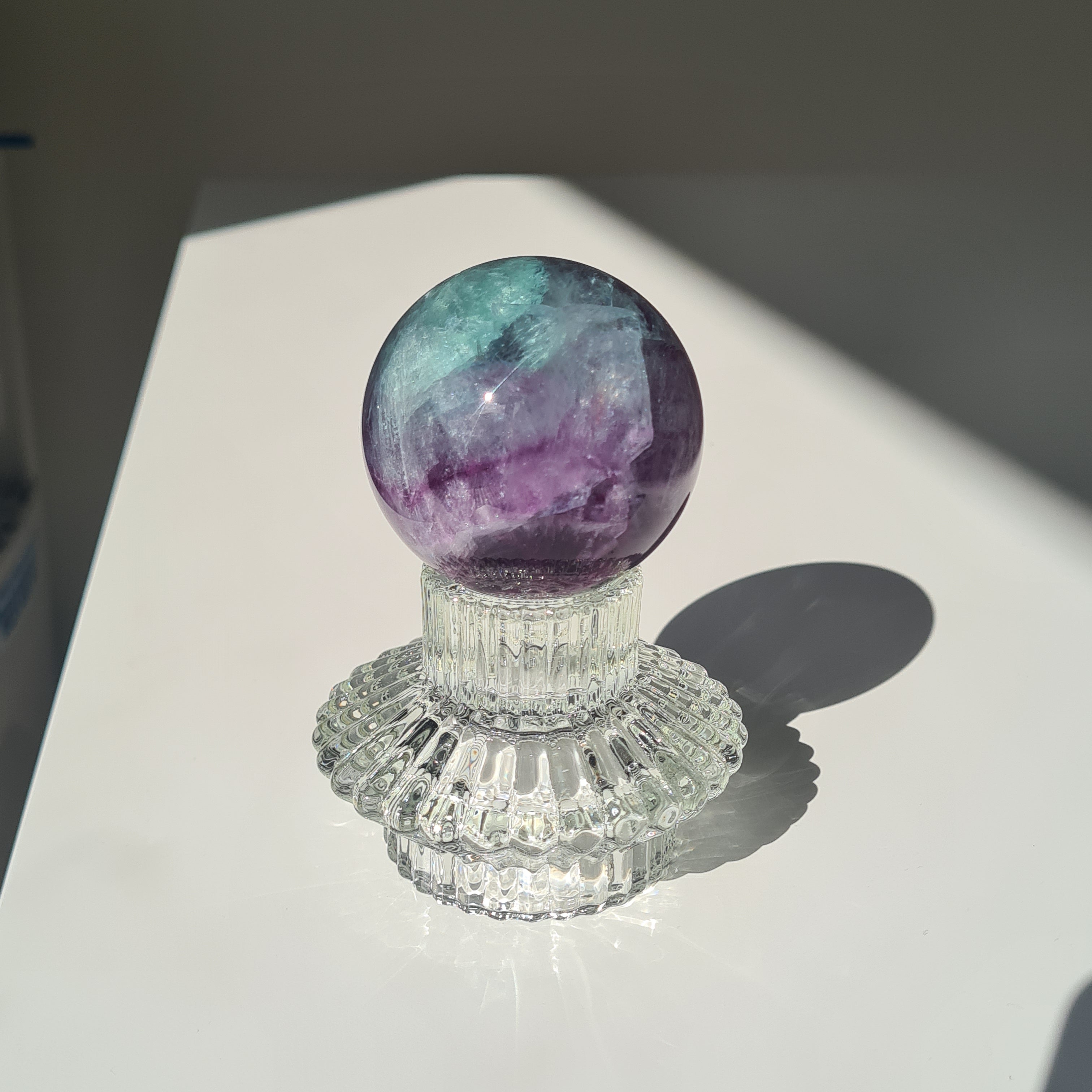 Intergalactic Fluorite with stand | I | 322g | 5.7 cm