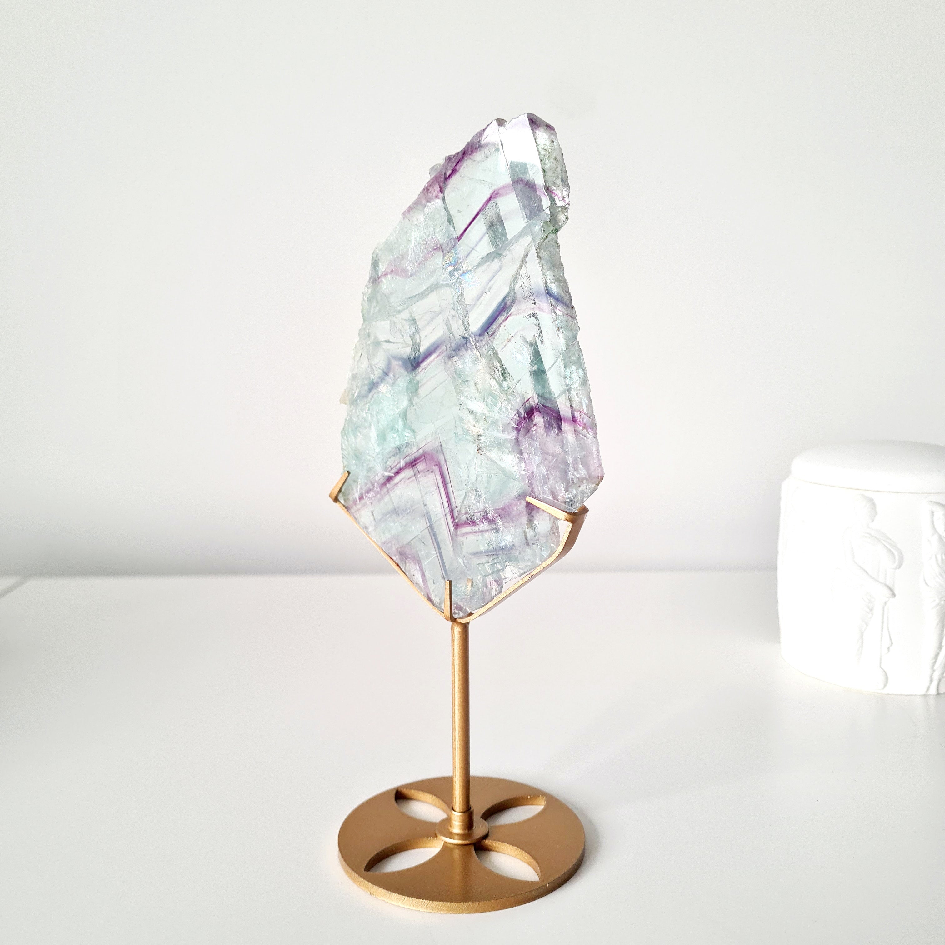 Rainbow Fluorite Dream Portal On Custom Stand | 22 cm tall with stand