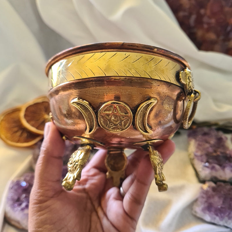 Triple Moon Copper Bowl | H 8.3cm x W 10cm size
