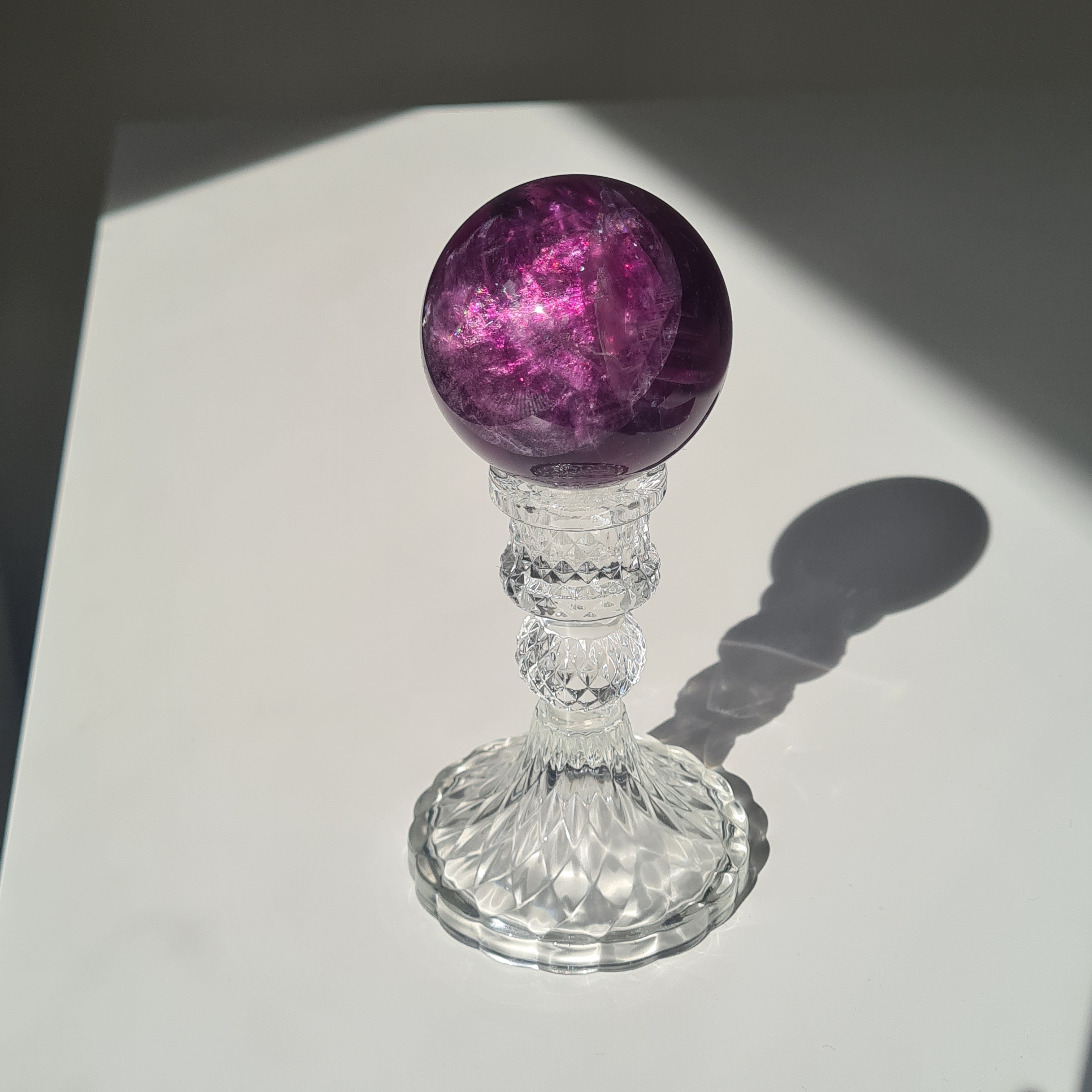 Intergalactic Fluorite with stand | B | 353 g | 5.9 cm