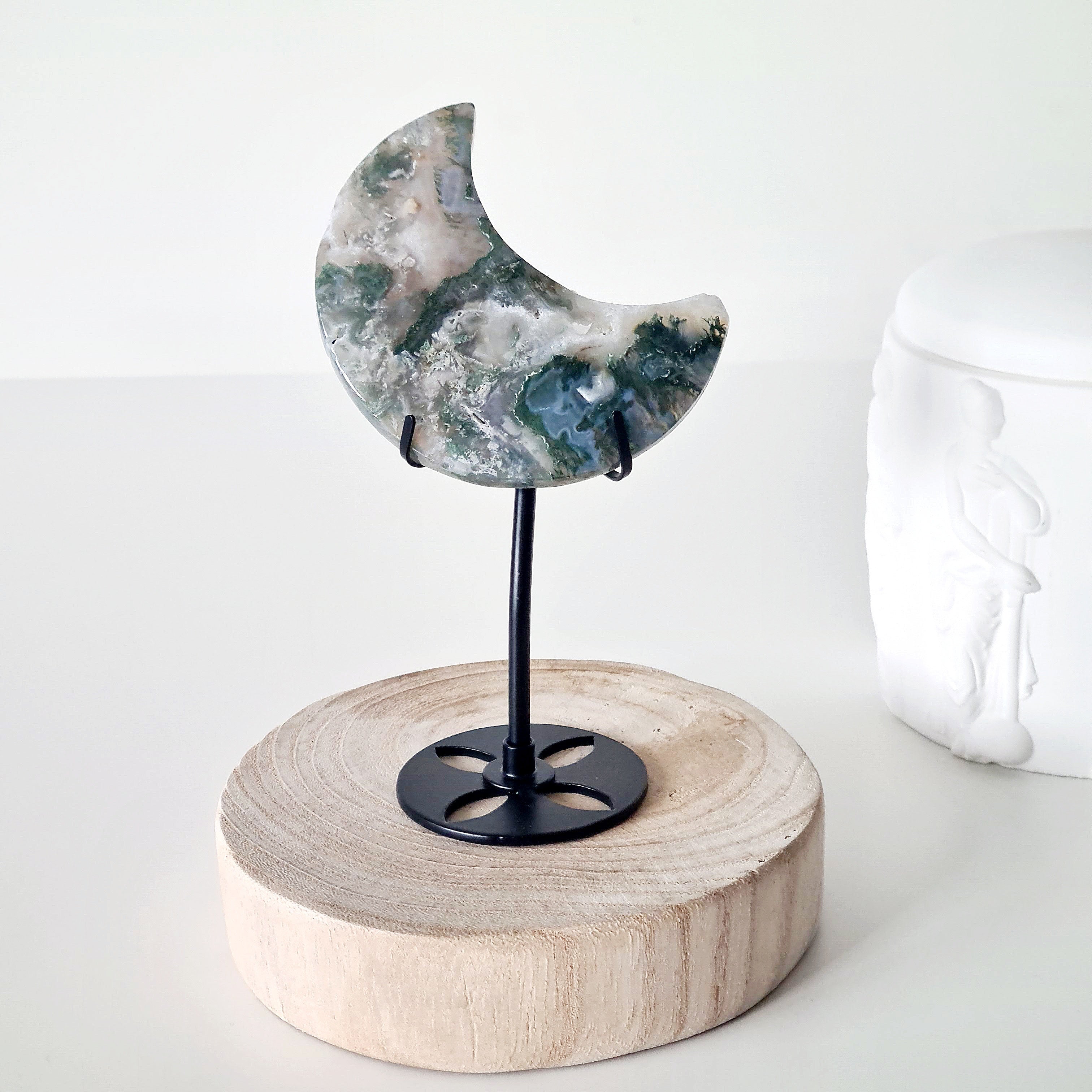 Moss Agate Luna 🌙 | 1 | Small