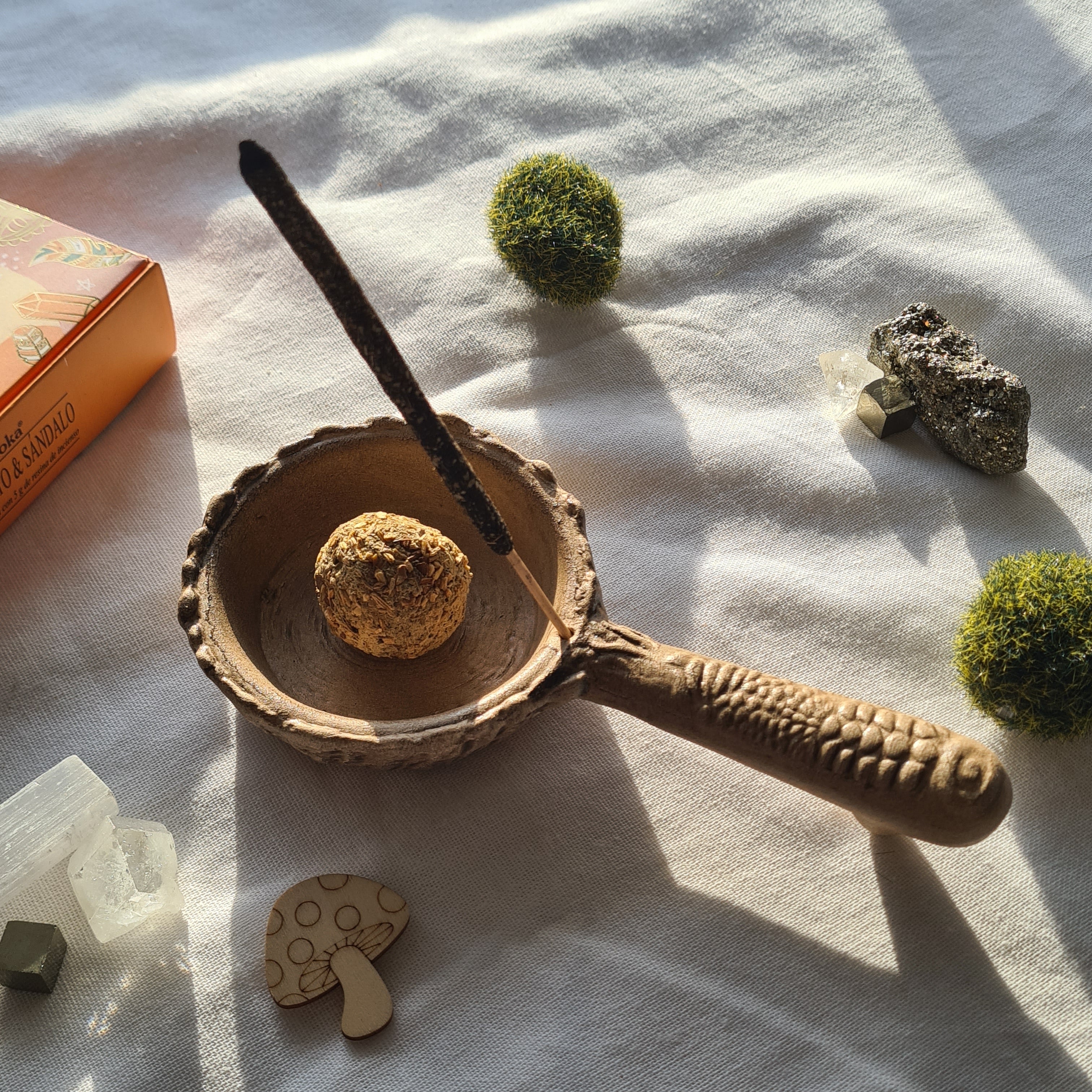 Sacred Flame | Rustic Brown Ceramic Burner