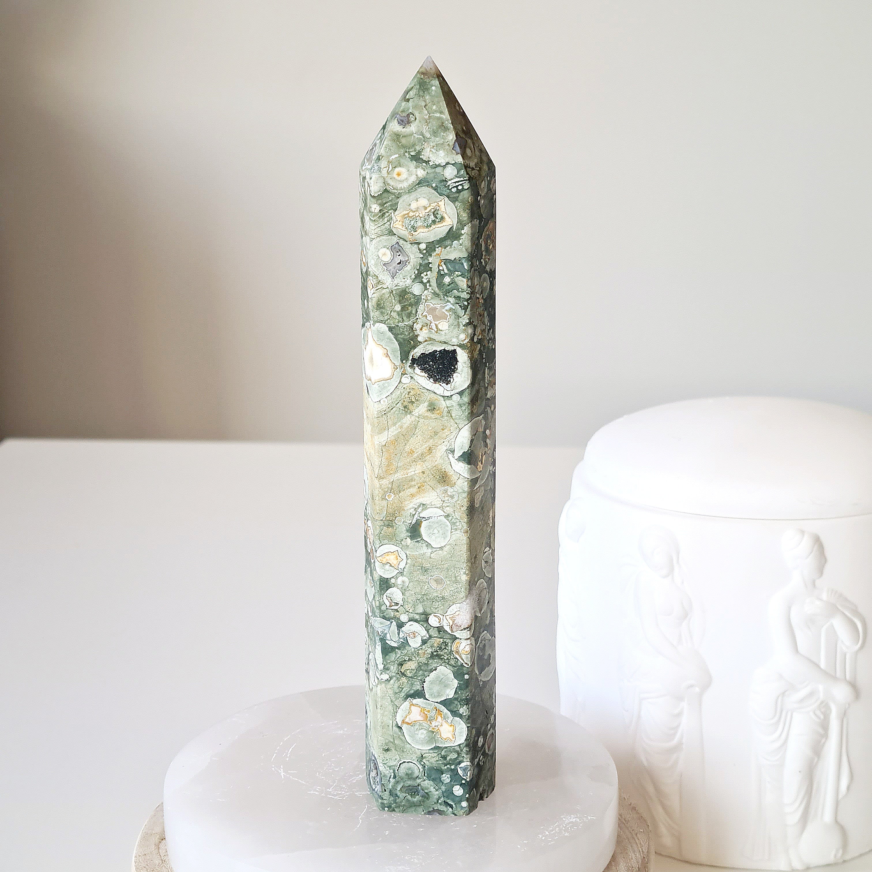 Rainforest Jasper | C | 16 cm | Uneven bottom