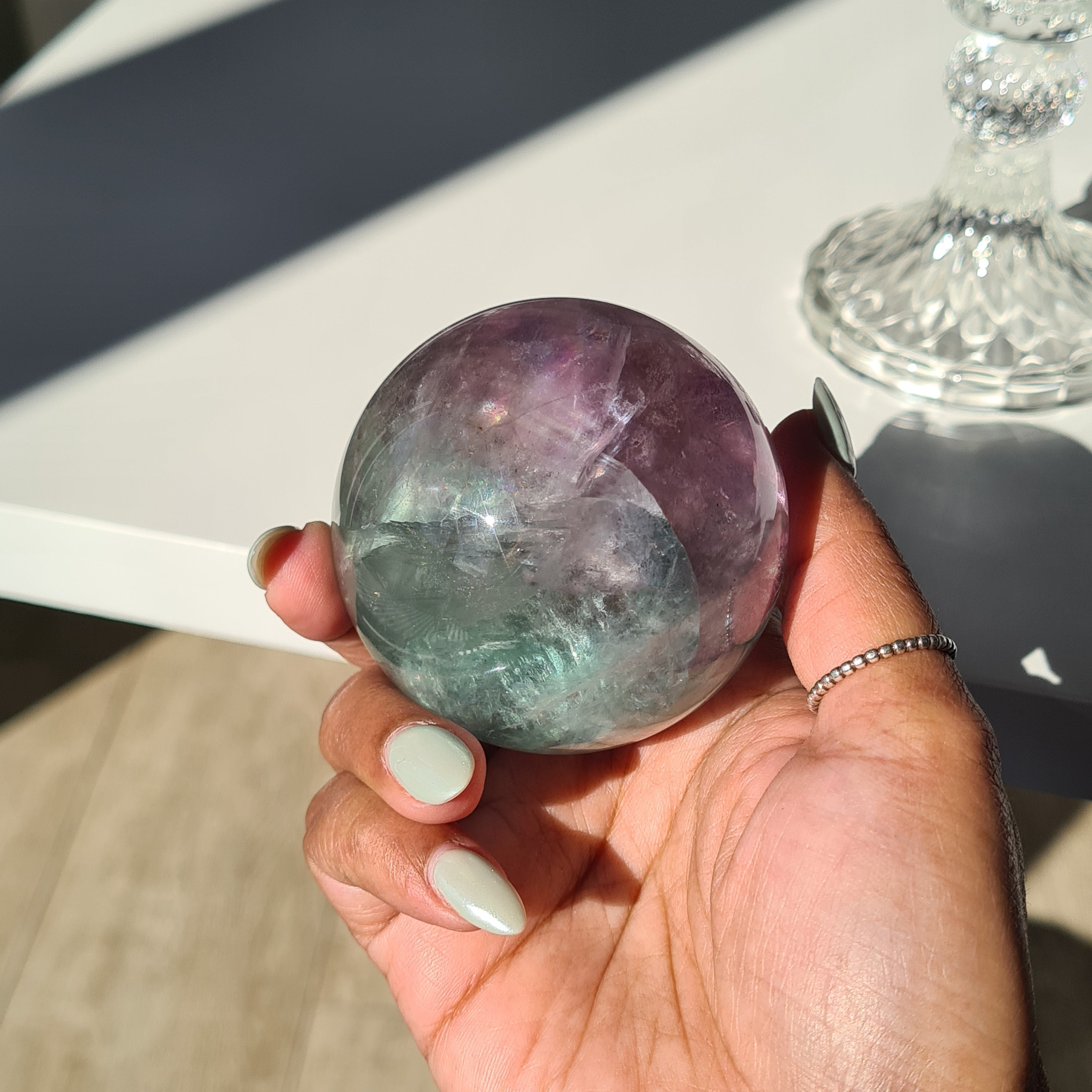 Fluorite Crystal Sphere with stand | C | 345 g