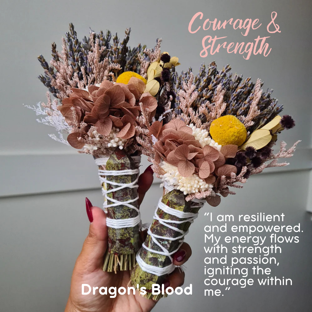 Courage & Strength | Dragon's Blood Flower Wand | 1 Piece