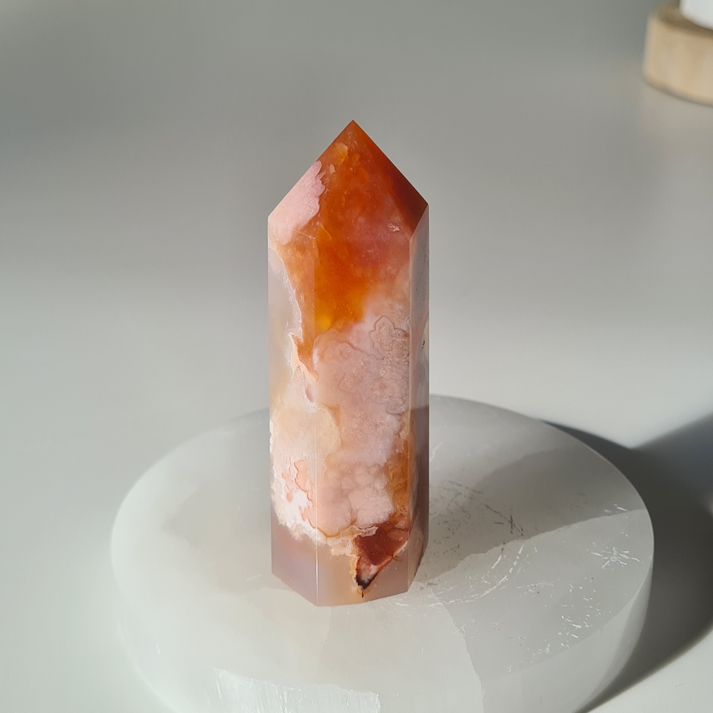Flower Agate Point | C | 8 cm tall