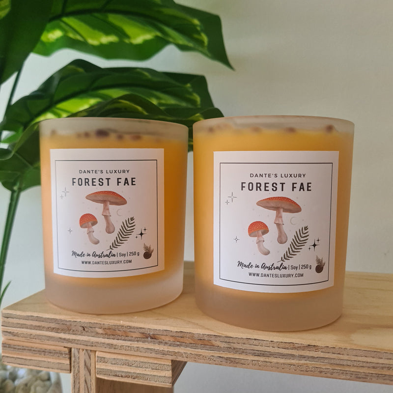 Forest Fae | Crystal Candle (Coloured) | Deep Calm