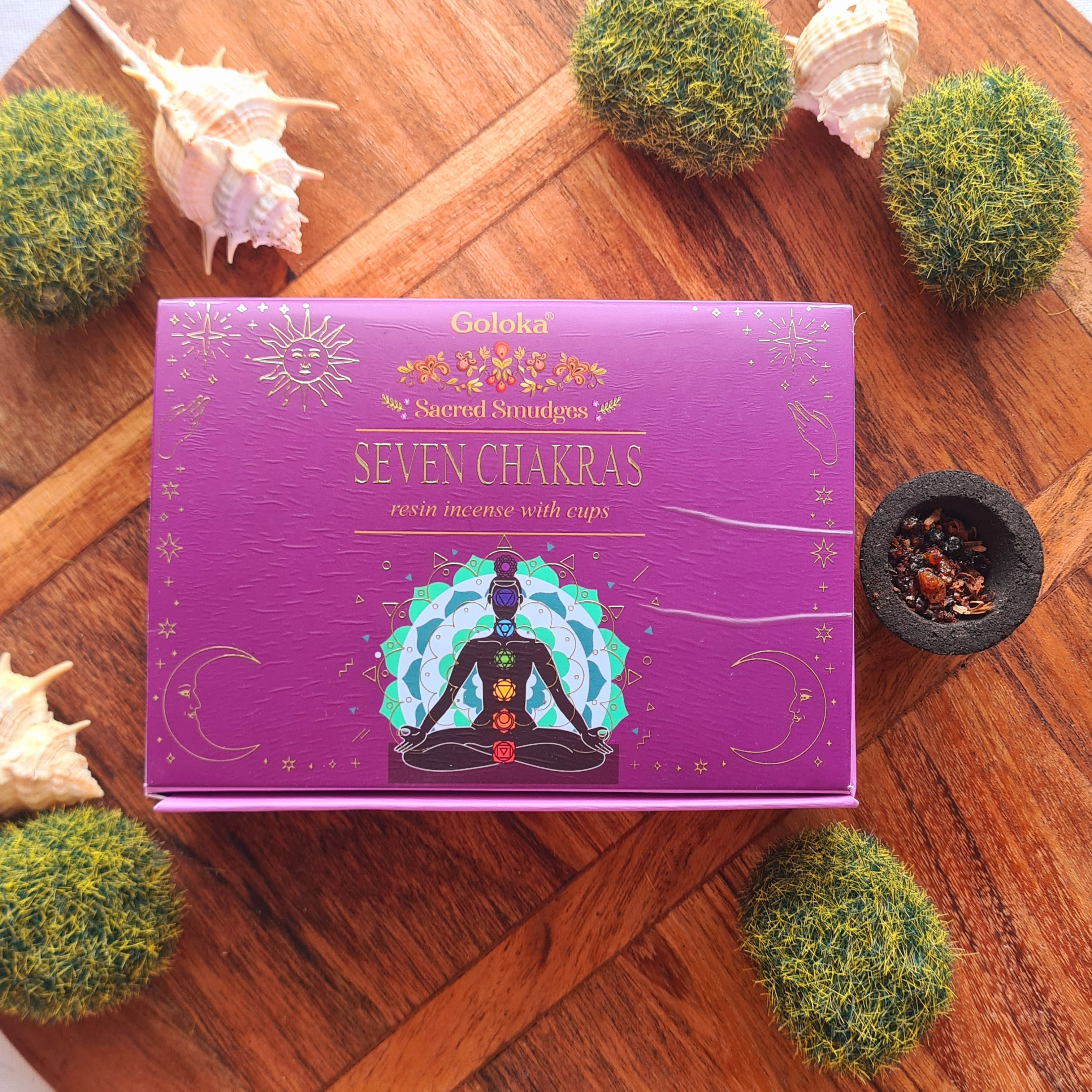 7 Chakras Smudge Cup 6 Pack