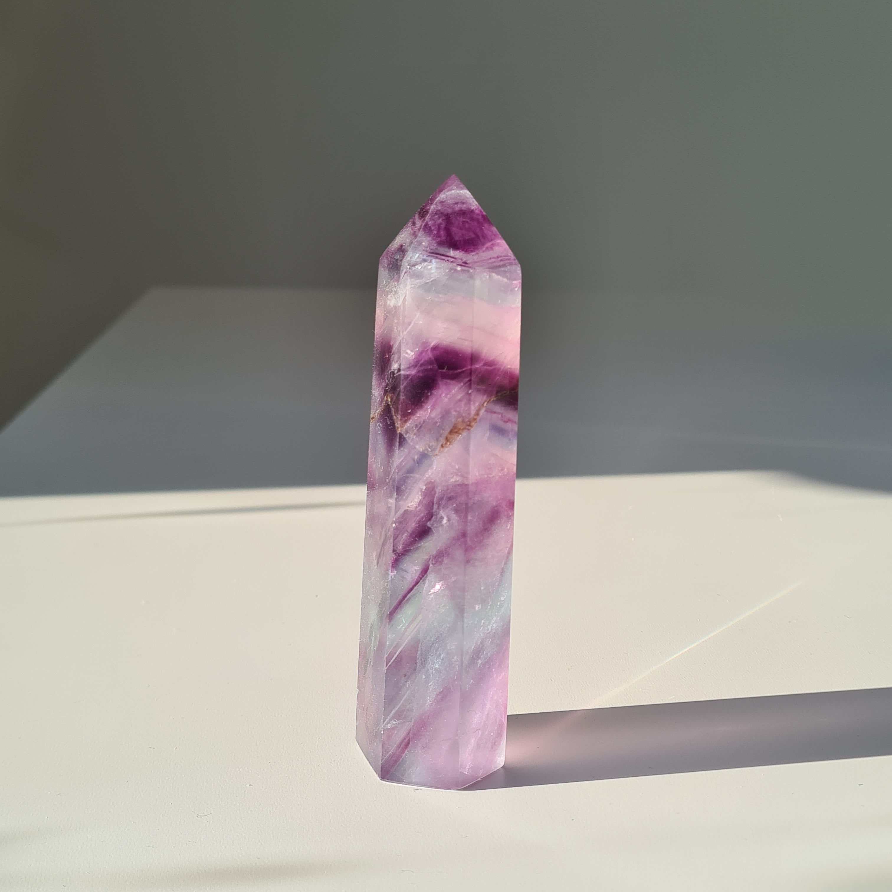 Dreamland Fluorite | f2 | 227 g | 12 cm tall | Slightly tilted to the side
