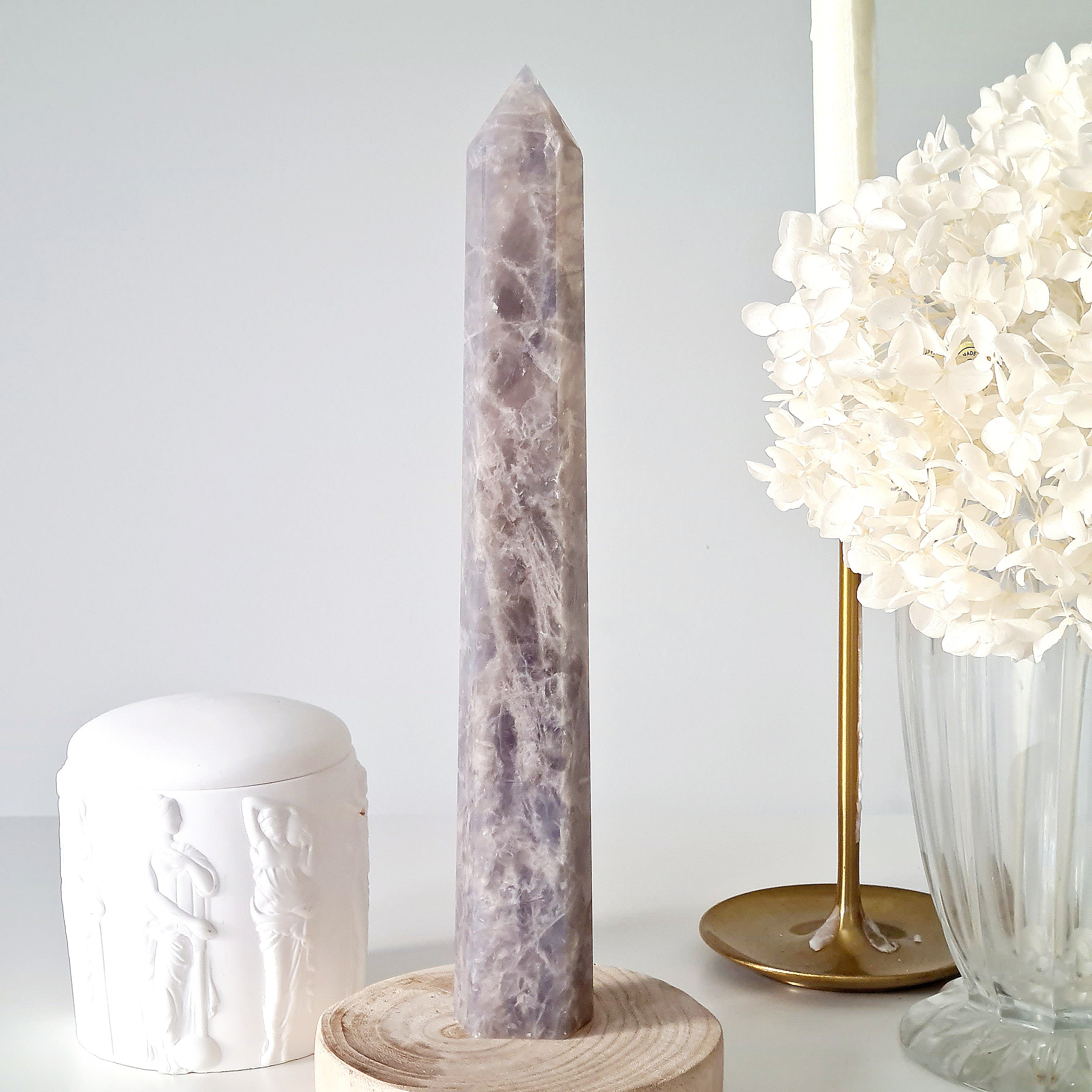 Blue Rose Quartz Tower | B | 640 g