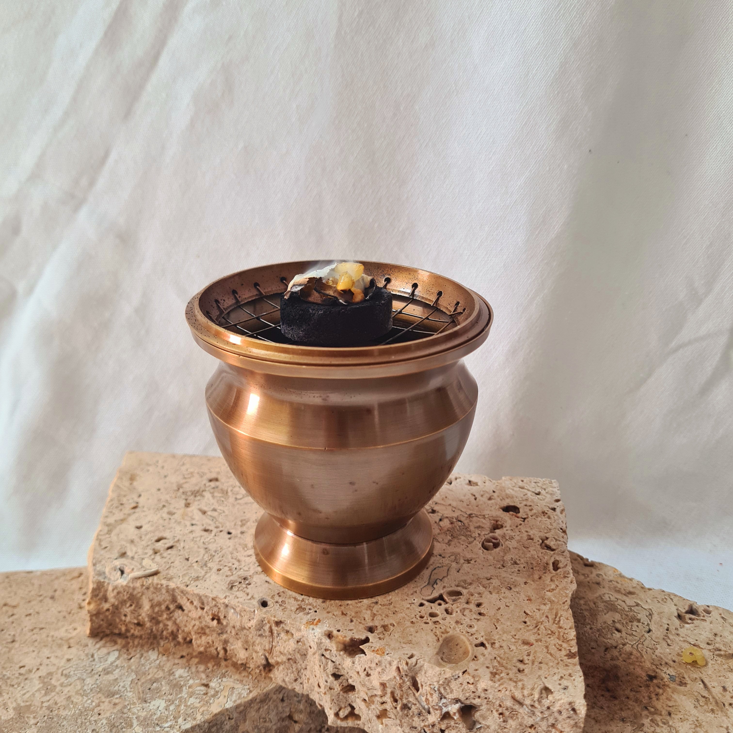 INCENSE BURNER - Deep Charcoal Colour | 7cm x 9cm